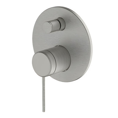 GARETH ASHTON POCO COMPLETE WALL MIXER WITH DIVERTER BRUSHED NICKEL