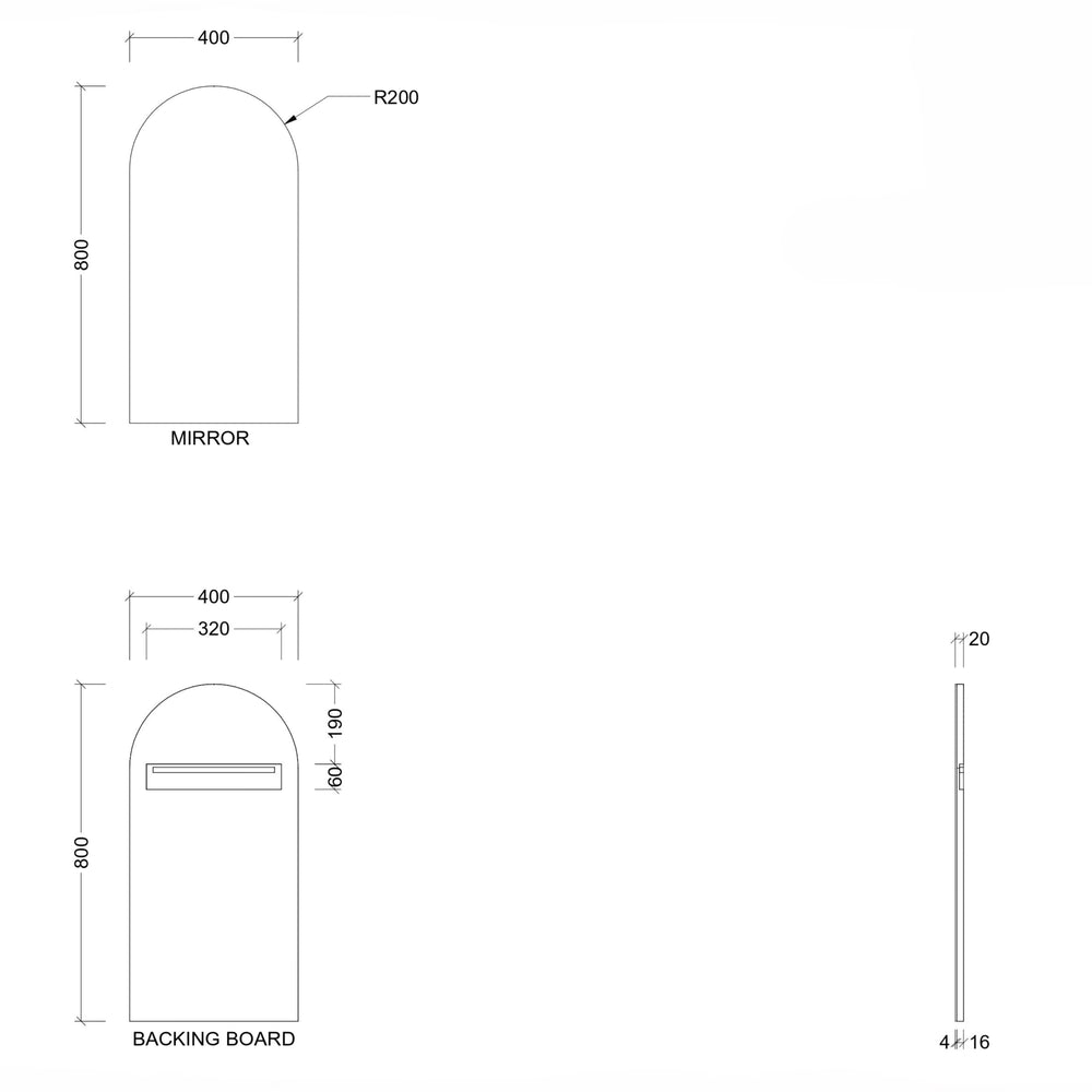 TIMBERLINE CHURCH CUSTOM MIRROR (ALL SIZING)