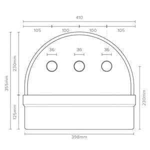 NOOD CO BETTY ABOVE COUNTER / WALL HUNG BASIN PASTEL PEACH 410MM