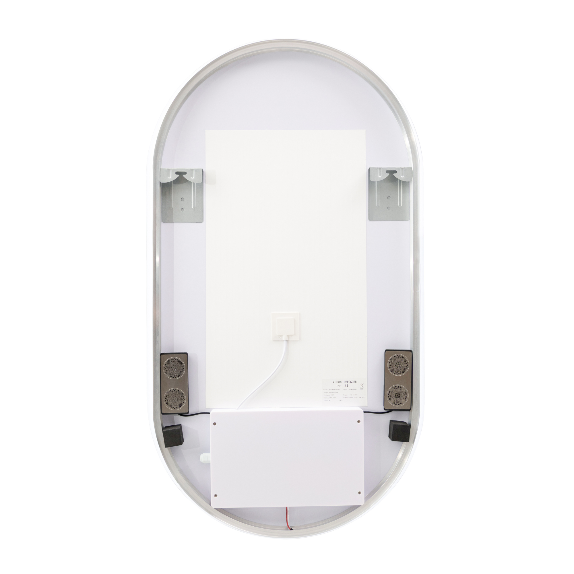 LUNARGLOW NEXUS OVAL 3 COLOUR LIGHTS FRAMELESS LED MIRROR 500X900MM