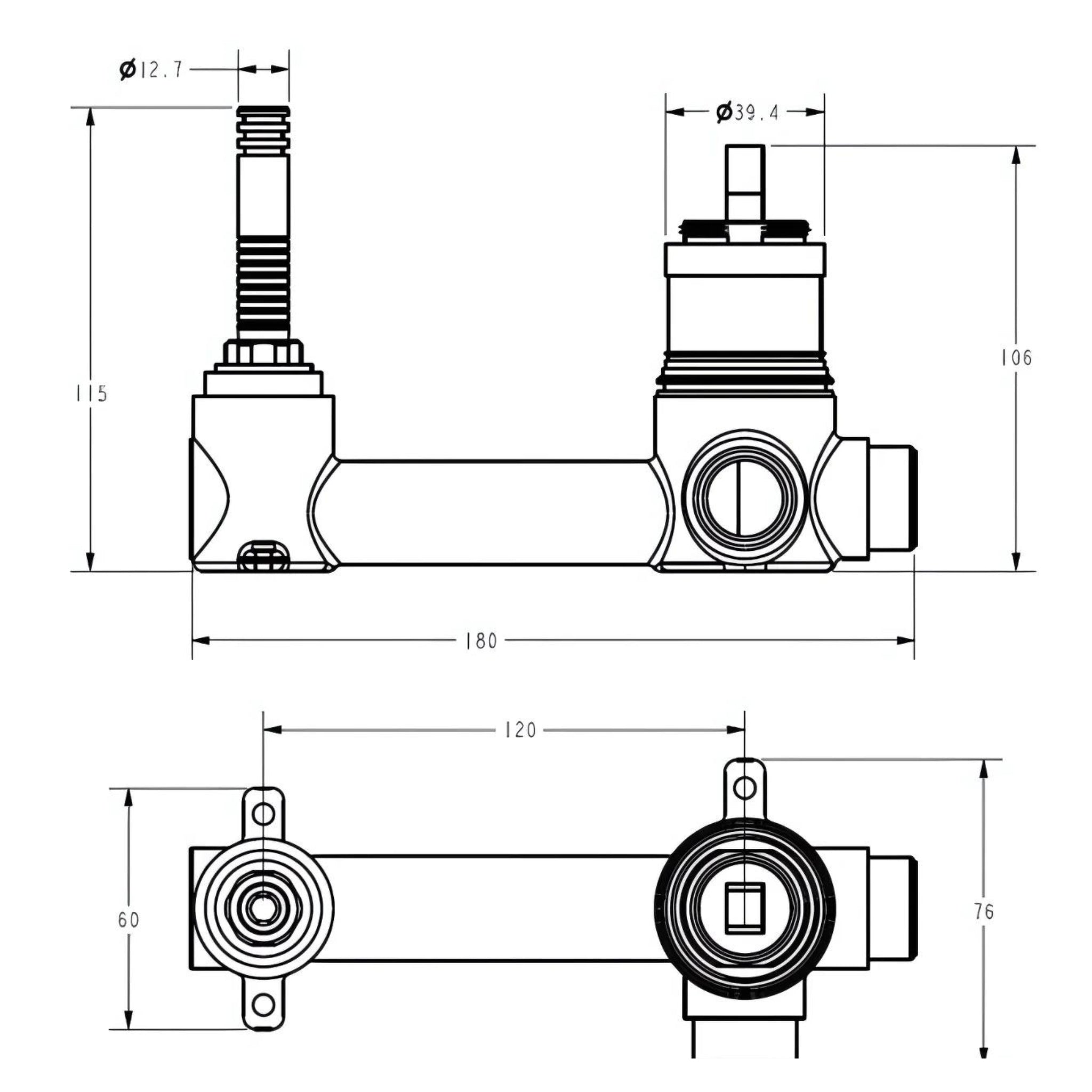 IKON LINIE LEAD FREE WALL BASIN MIXER TRIM KIT WITH ROUGH IN BODY 200MM BRUSHED NICKEL