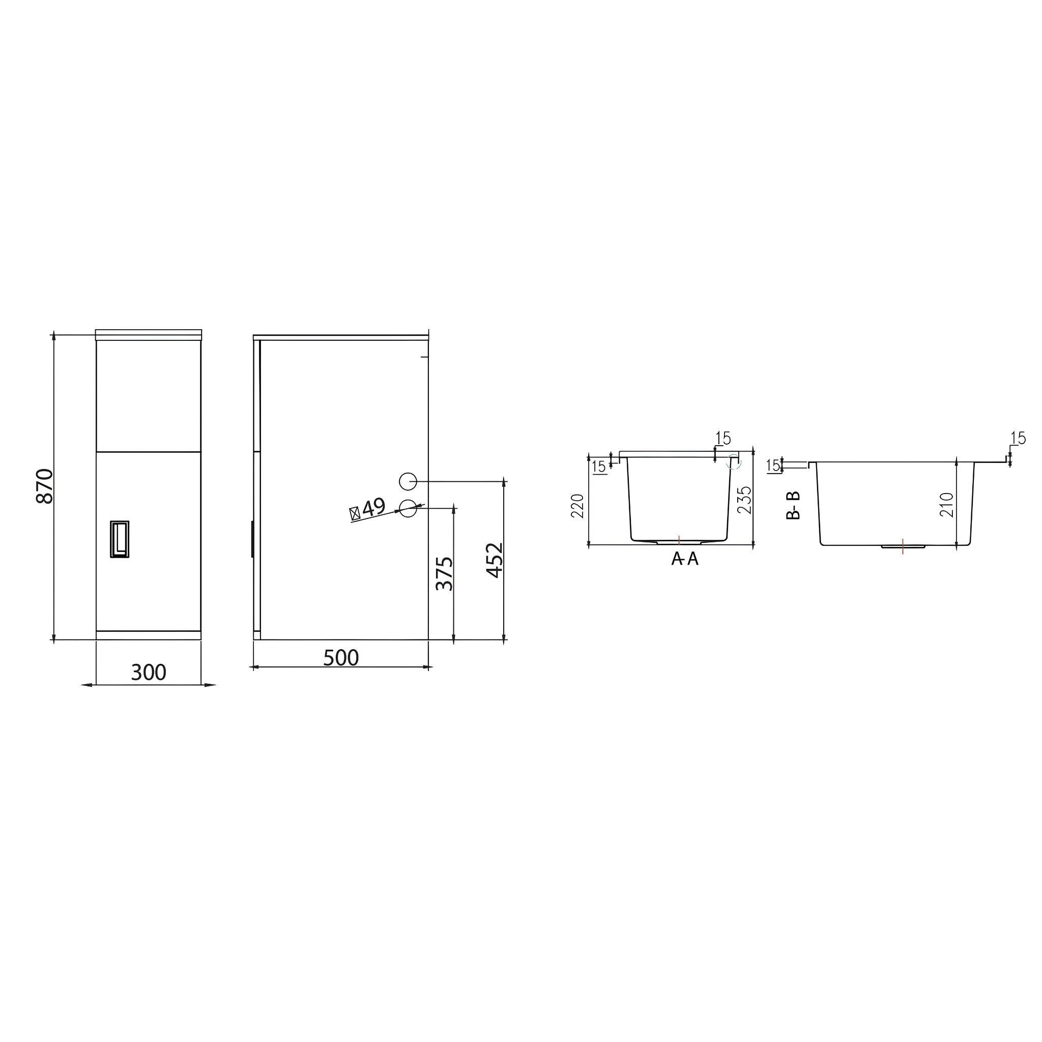 EVERHARD NUGLEAM 21L COMPACT LAUNDRY UNIT 300MM WHITE