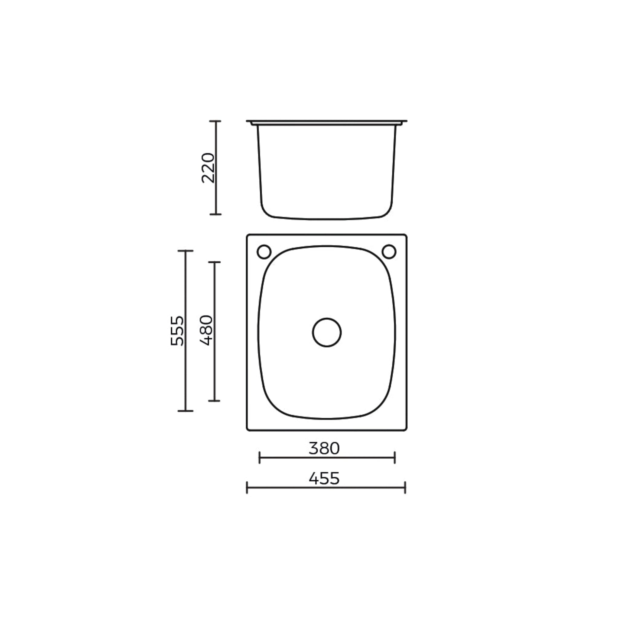 EVERHARD CLASSIC 35L SLIM UTILITY LAUNDRY SINK STAINLESS STEEL 455MM