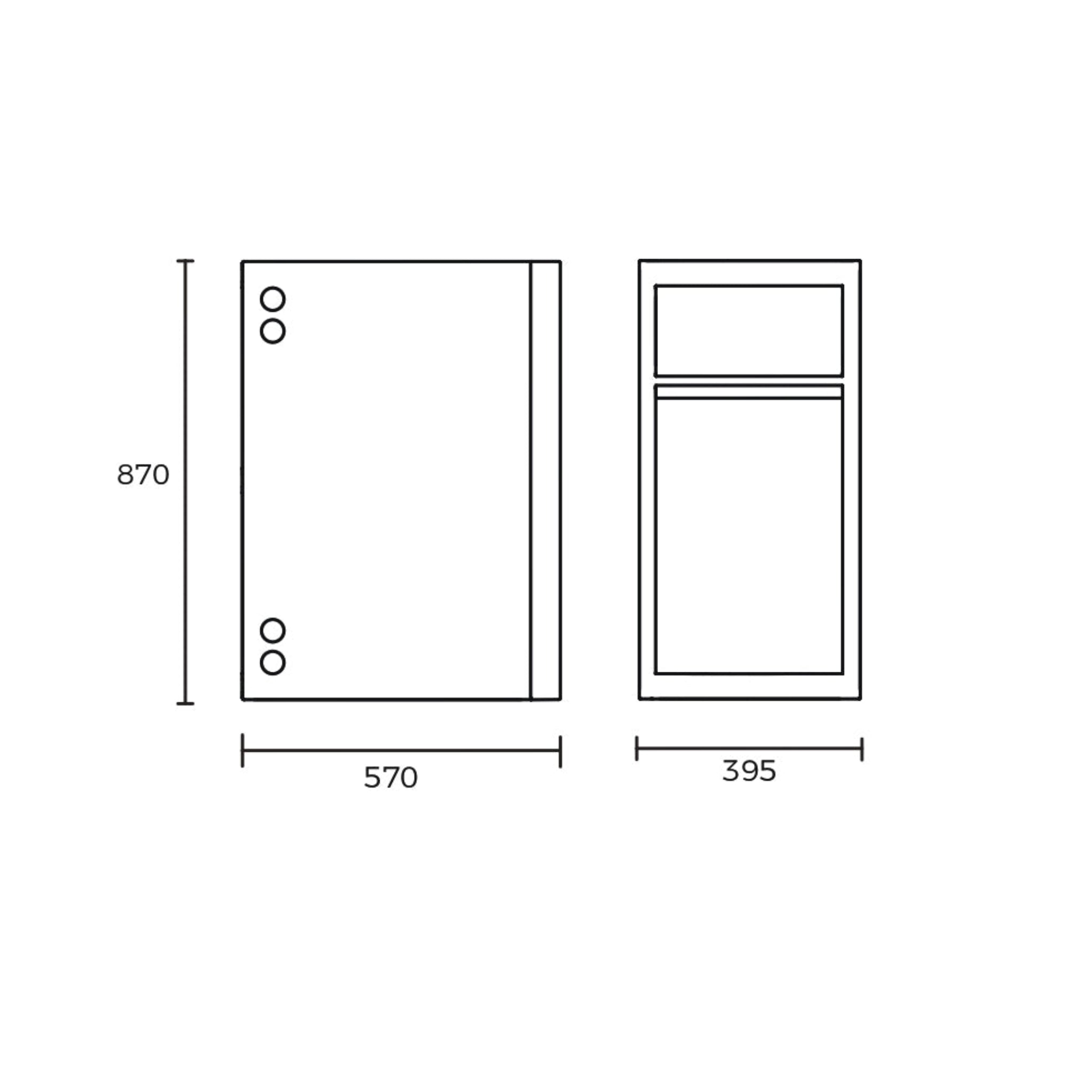 EVERHARD CLASSIC 30L POLYMER LAUNDRY UNIT 395MM WHITE