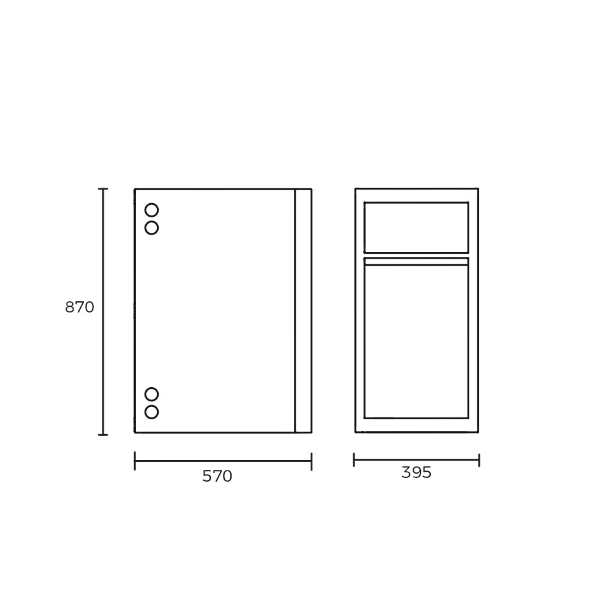 EVERHARD CLASSIC 30L STAINLESS STEEL AND POLYMER LAUNDRY UNIT 395MM WHITE