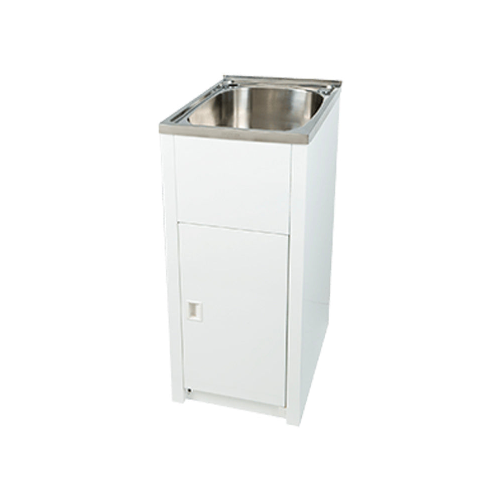 EVERHARD CLASSIC 30L STAINLESS STEEL LAUNDRY UNIT 395MM WHITE
