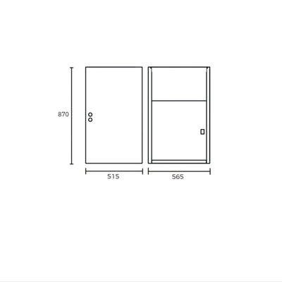 EVERHARD CLASSIC 45L STAINLESS STEEL STANDARD LAUNDRY UNIT 565MM WHITE