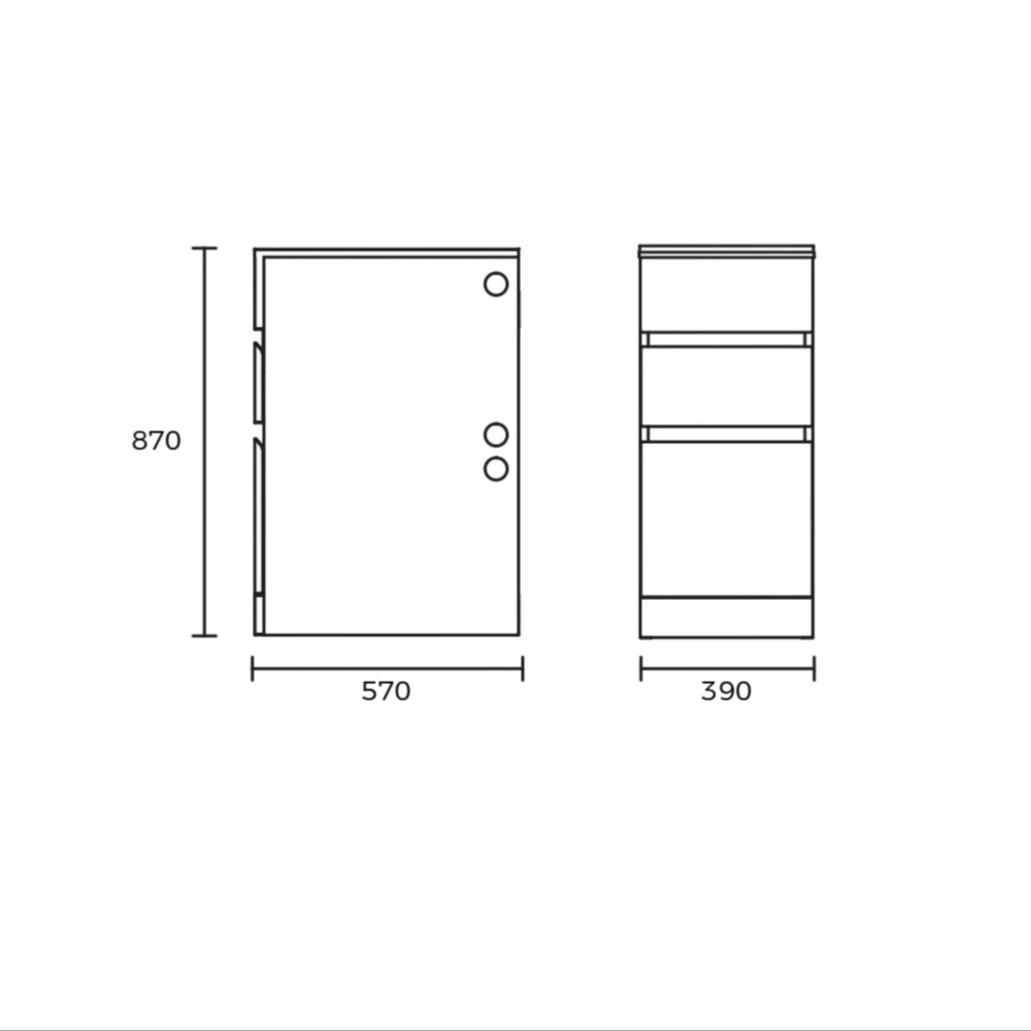 EVERHARD EXCELLENCE 35L DRAWER SYSTEM LAUNDRY UNIT 390MM MATTE BLACK