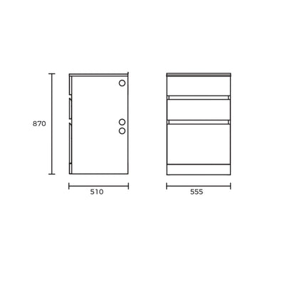 EVERHARD EXCELLENCE 45L DRAWER SYSTEM LAUNDRY UNIT 555MM MATTE BLACK