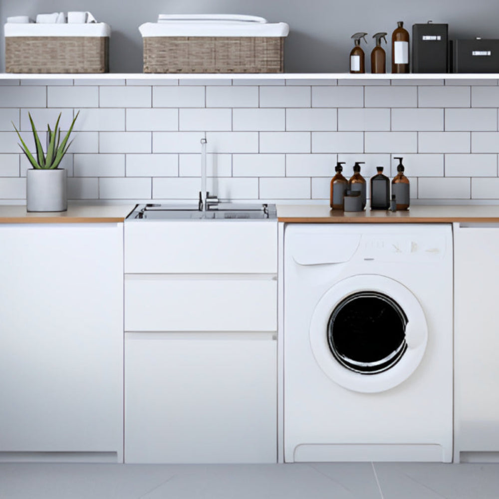 EVERHARD NUGLEAM 45L DRAWER SYSTEM LAUNDRY UNIT 560MM WHITE