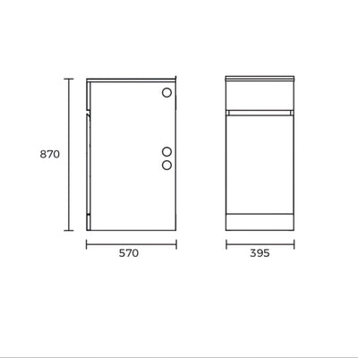 EVERHARD NUGLEAM 35L SOFT CLOSE LAUNDRY UNIT 395MM WHITE
