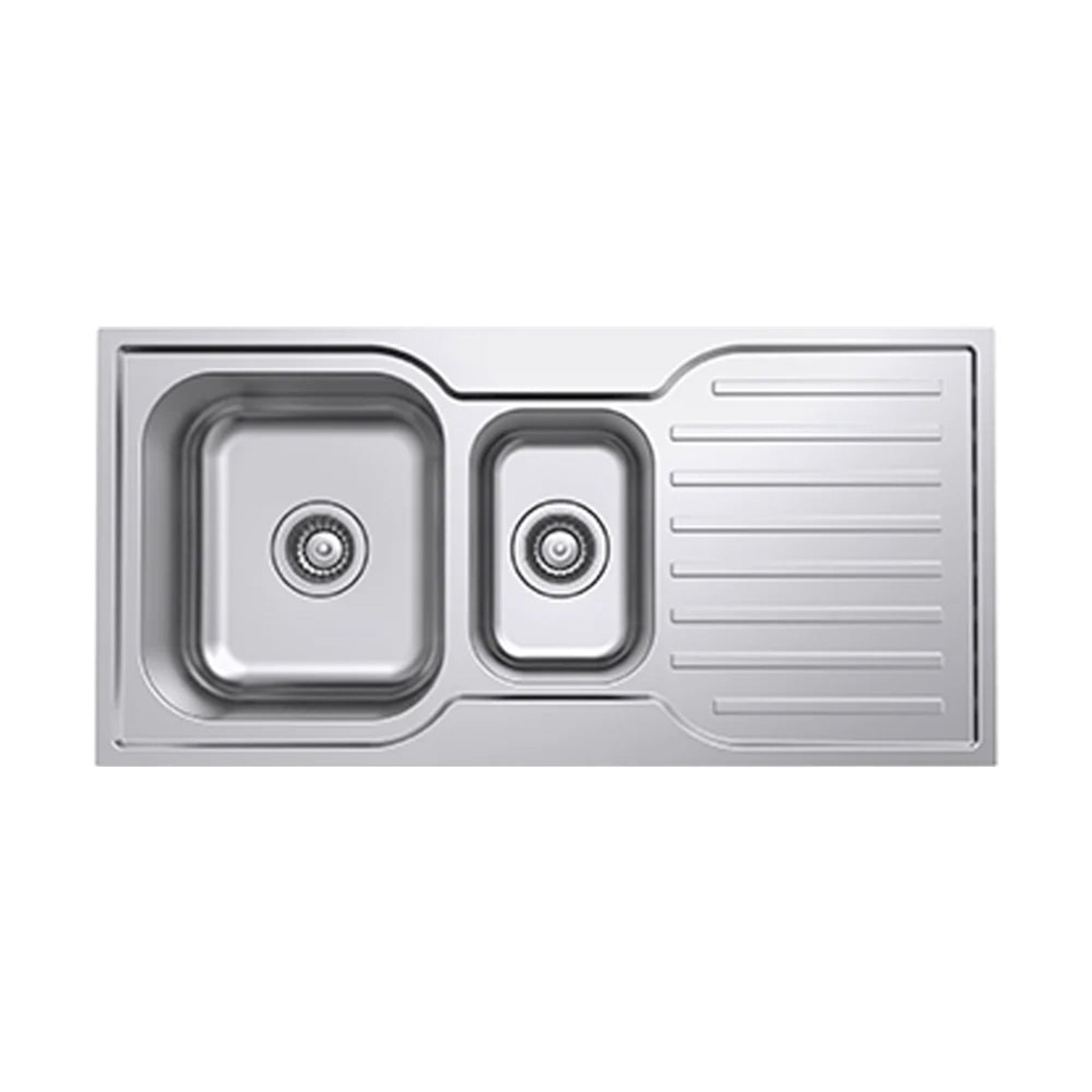 EVERHARD CLASSIC SQUARE 1.5 BOWL & DRAINER KITCHEN SINK STAINLESS STEEL 980MM