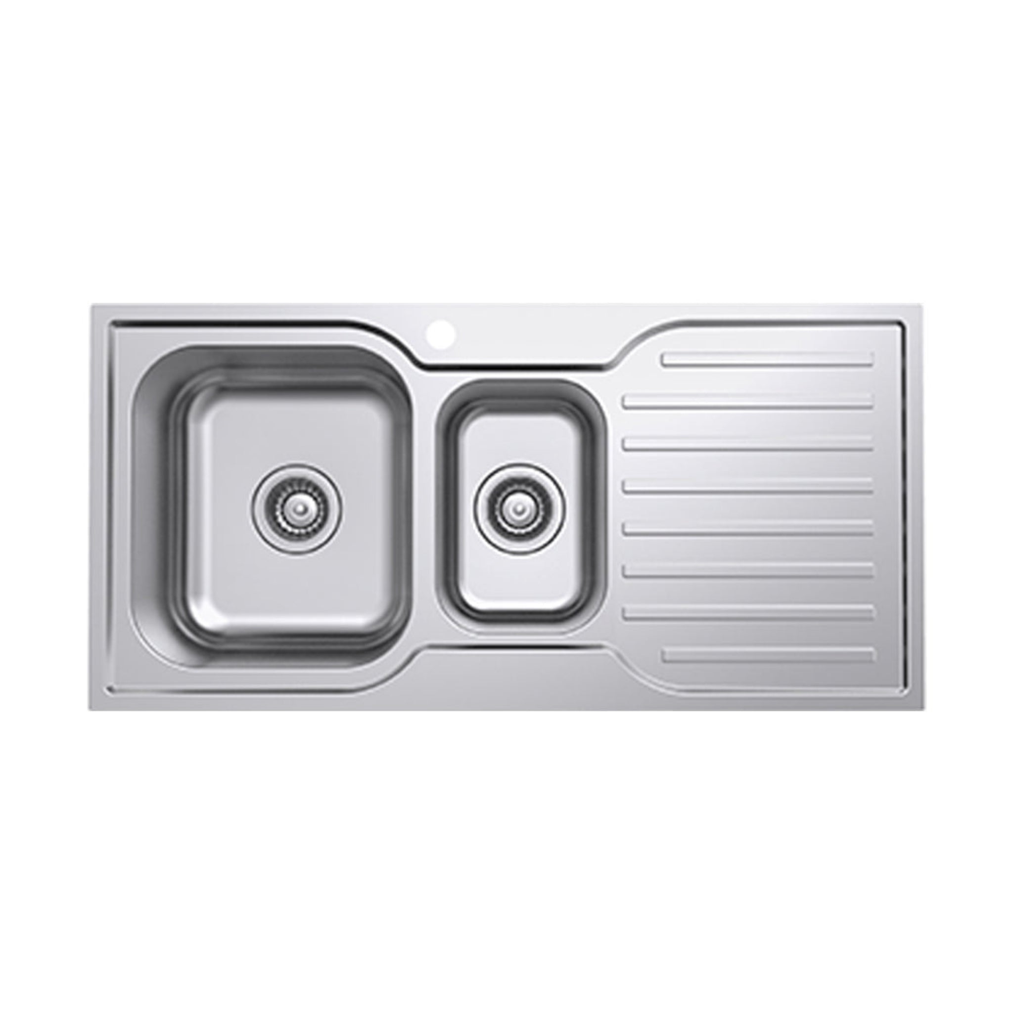 EVERHARD CLASSIC SQUARE 1.5 BOWL & DRAINER KITCHEN SINK STAINLESS STEEL 980MM