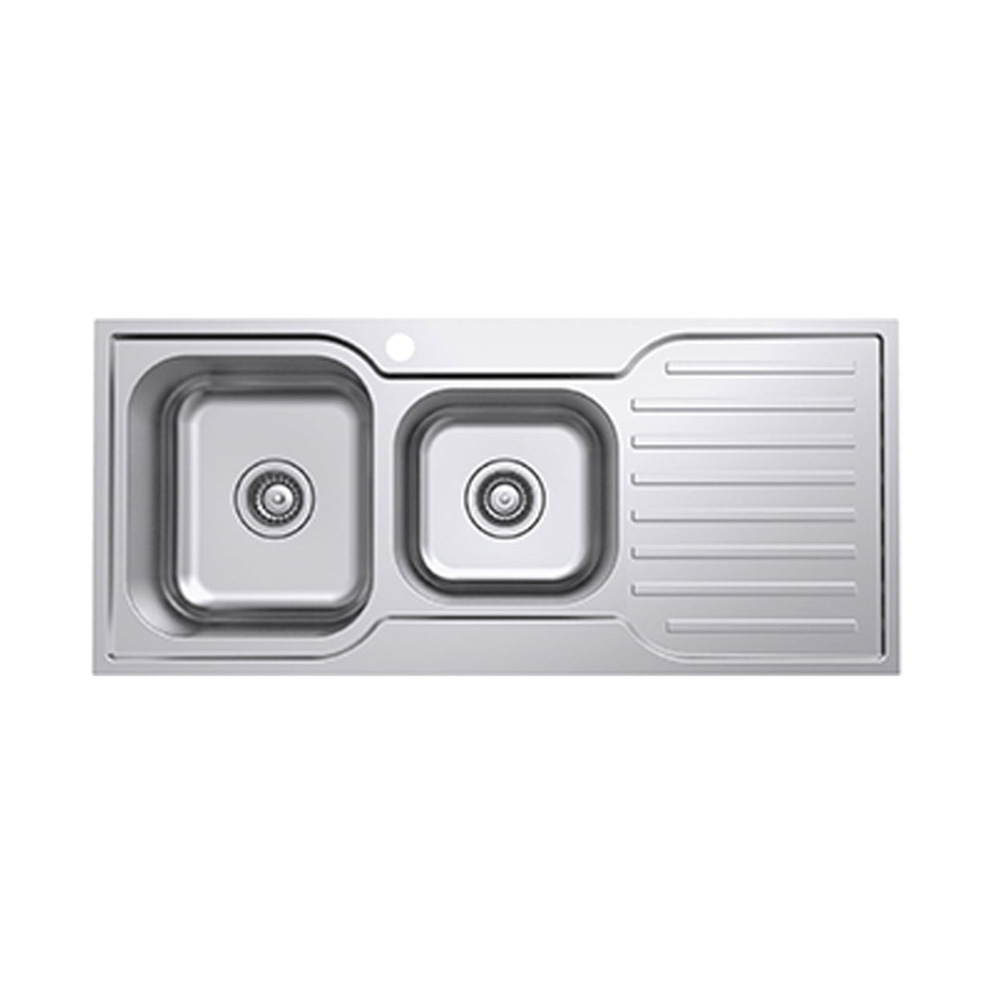EVERHARD CLASSIC SQUARE 1.75 BOWL & DRAINER KITCHEN SINK STAINLESS STEEL 1080MM