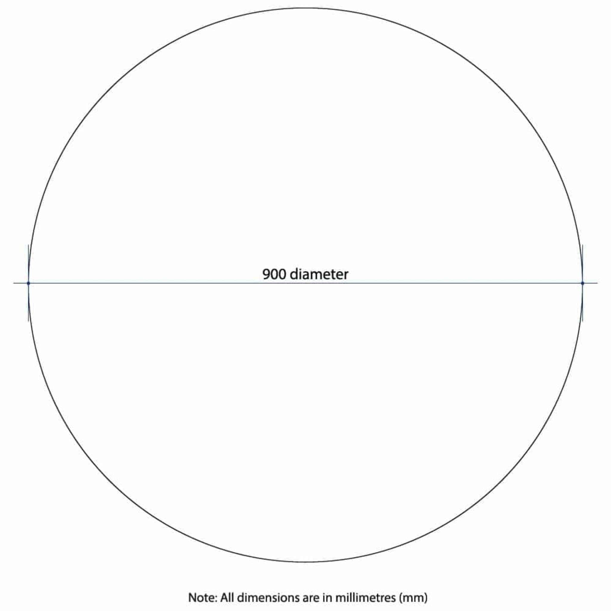 THERMOGROUP ABLAZE ROUND 18MM BEVEL EDGE MIRROR WITH DEMISTER 900MM