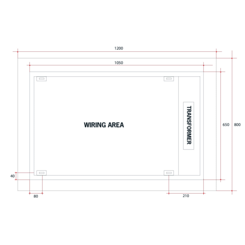 THERMOGROUP ABLAZE PREMIUM S RANGE BACK-LIT MIRROR 1200X800MM