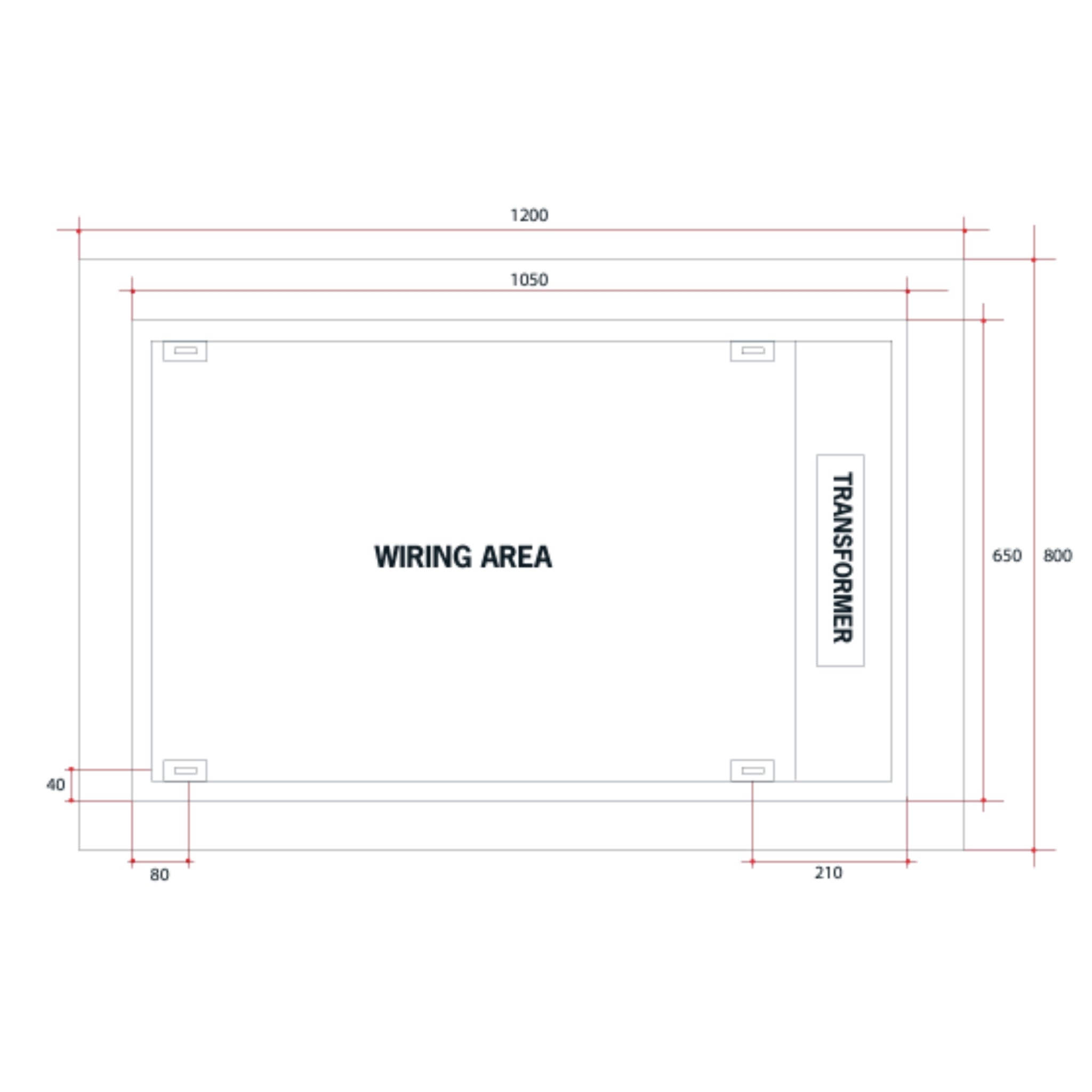 THERMOGROUP ABLAZE PREMIUM S RANGE BACK-LIT MIRROR 1200X800MM