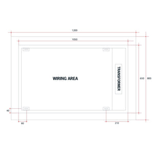 THERMOGROUP ABLAZE PREMIUM S RANGE BACK-LIT MIRROR 1200X800MM