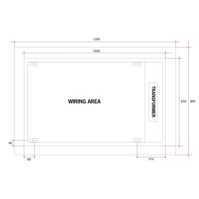 THERMOGROUP ABLAZE PREMIUM S RANGE BACK-LIT MIRROR 1200X800MM