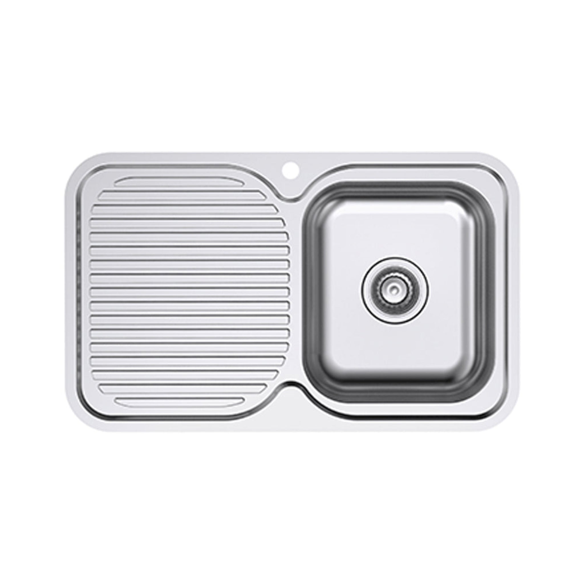 EVERHARD CLASSIC STANDARD SINGLE BOWL & DRAINER KITCHEN SINK STAINLESS STEEL 780MM