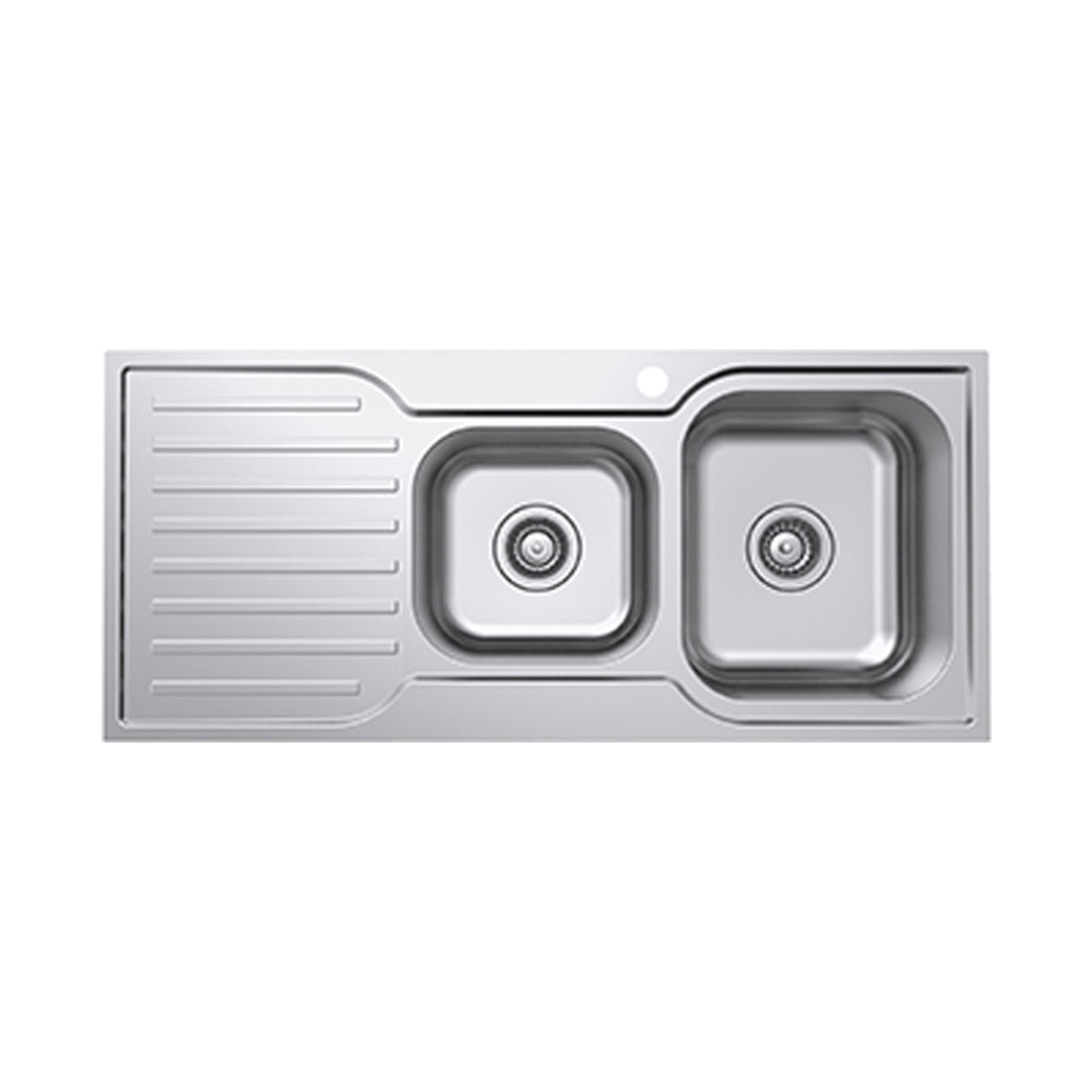 EVERHARD CLASSIC SQUARE 1.75 BOWL & DRAINER KITCHEN SINK STAINLESS STEEL 1080MM