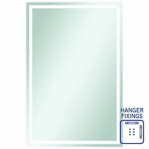 THERMOGROUP ABLAZE RECTANGLE MIRROR WITH SANDBLASTED BORDER 900X1500MM