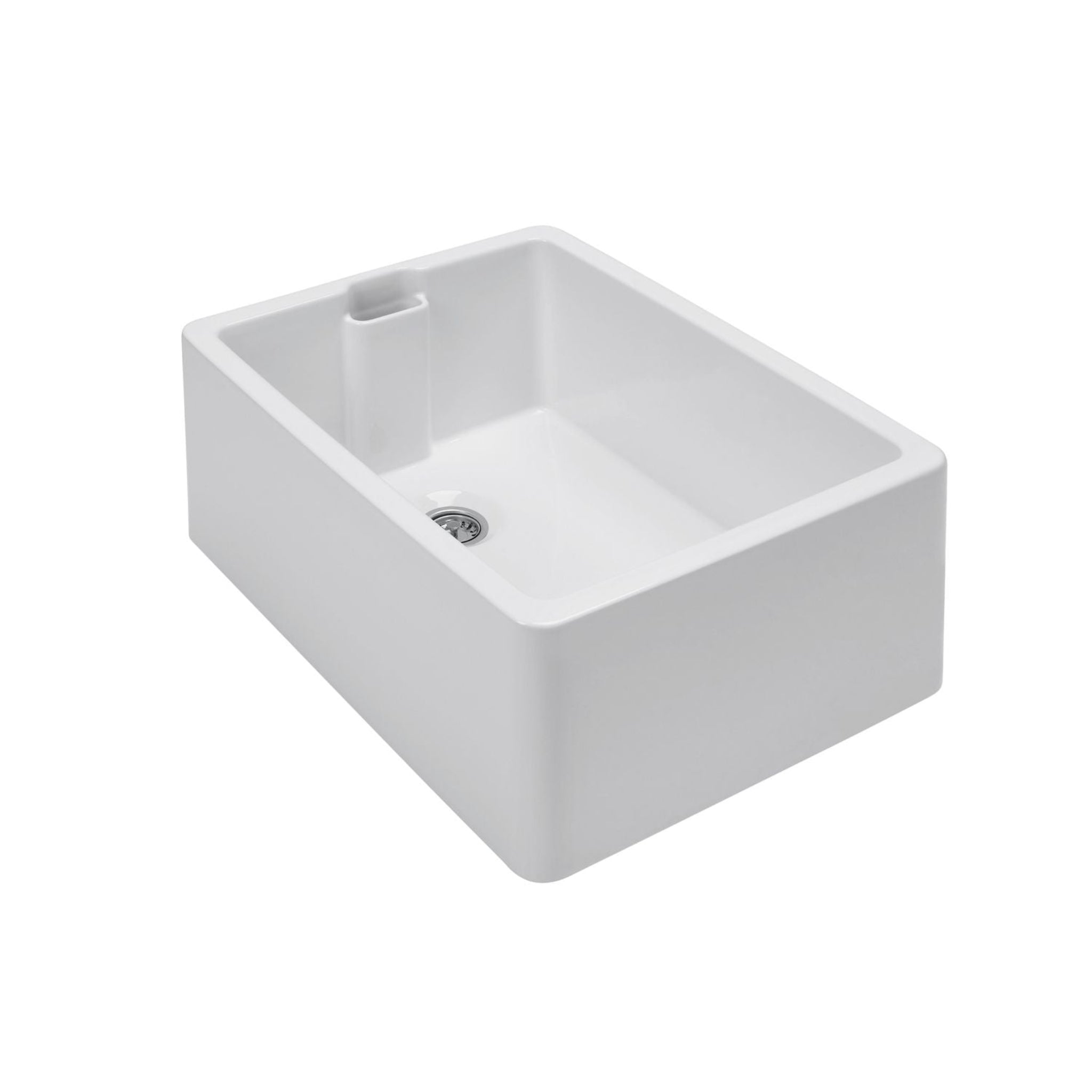 TURNER HASTINGS BELFAST FARMHOUSE BUTLER SINK WITH INTERNAL OVERFLOW GLOSS WHITE 600MM