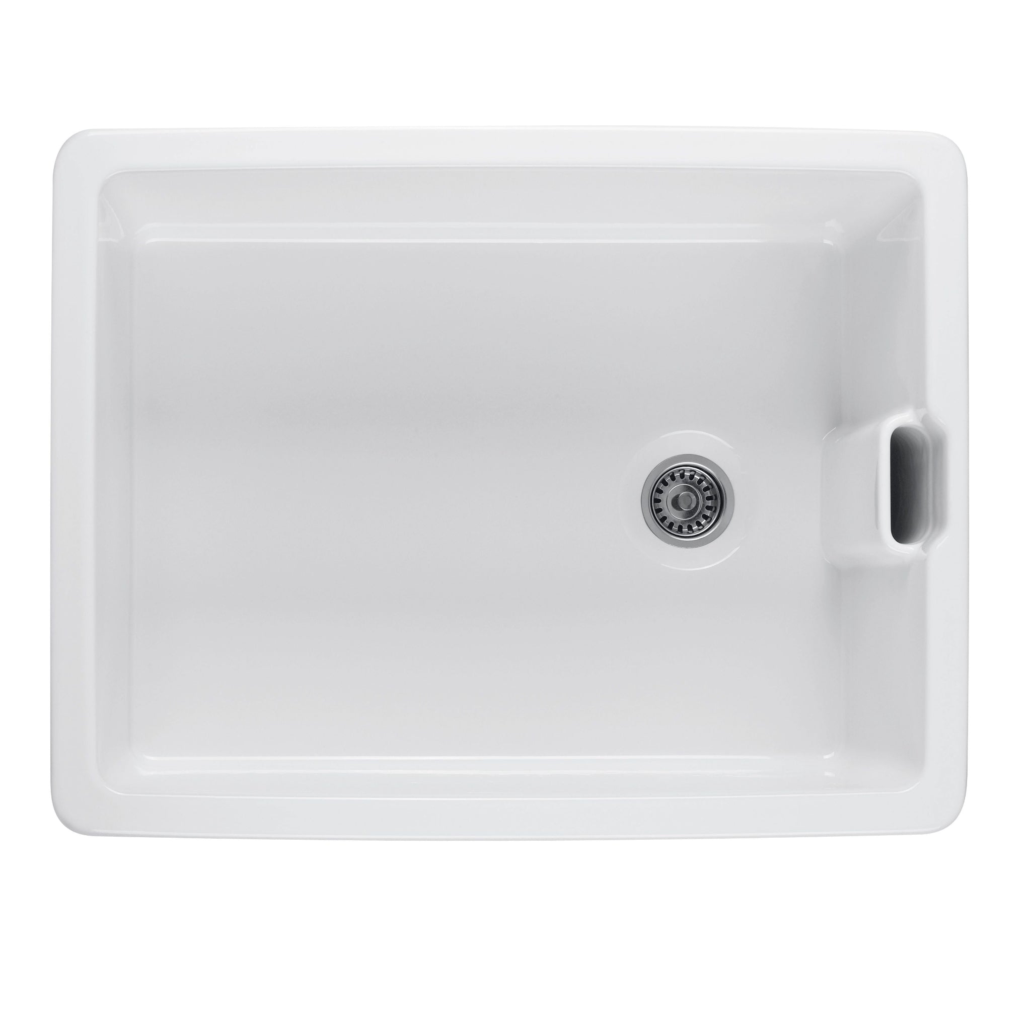 TURNER HASTINGS BELFAST FARMHOUSE BUTLER SINK WITH INTERNAL OVERFLOW GLOSS WHITE 600MM