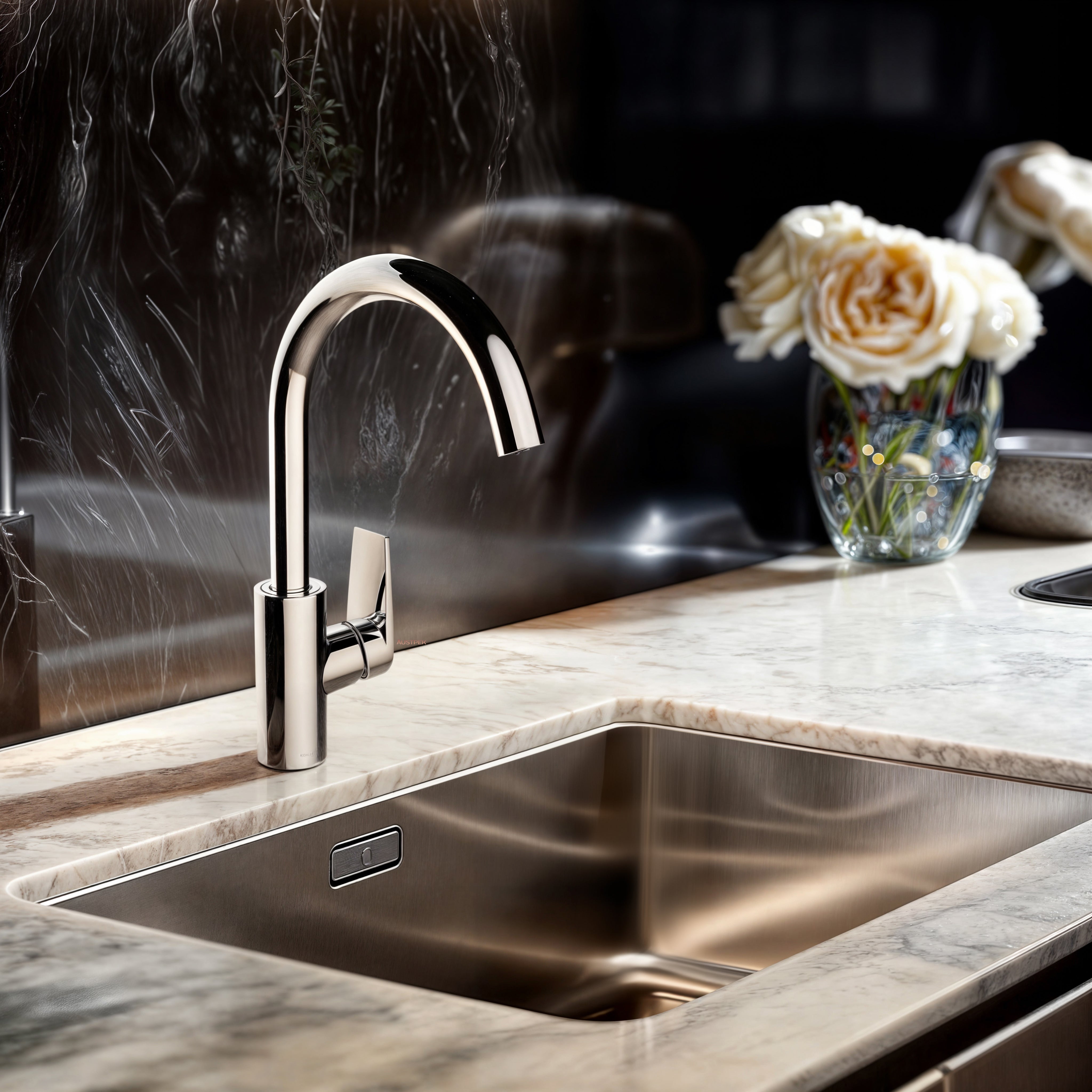 KOHLER TAUT KITCHEN MIXER 323MM POLISHED CHROME