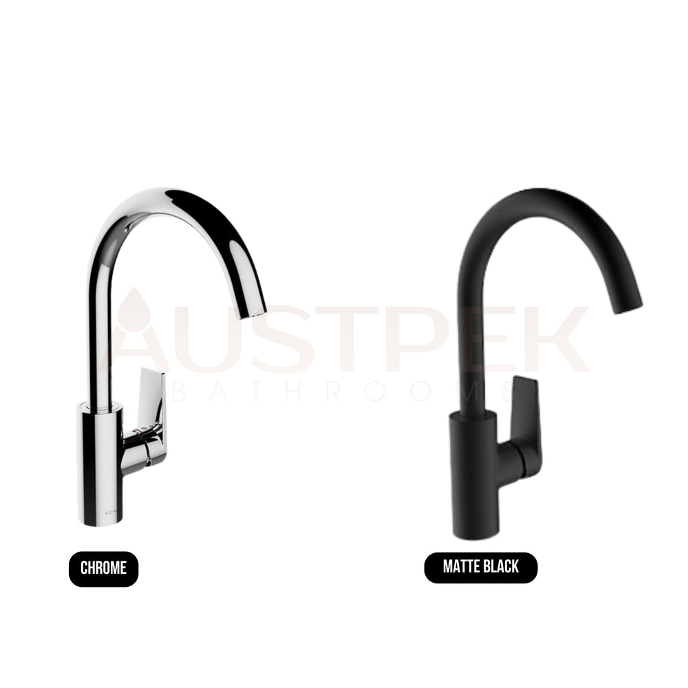 KOHLER TAUT KITCHEN MIXER 323MM MATTE BLACK