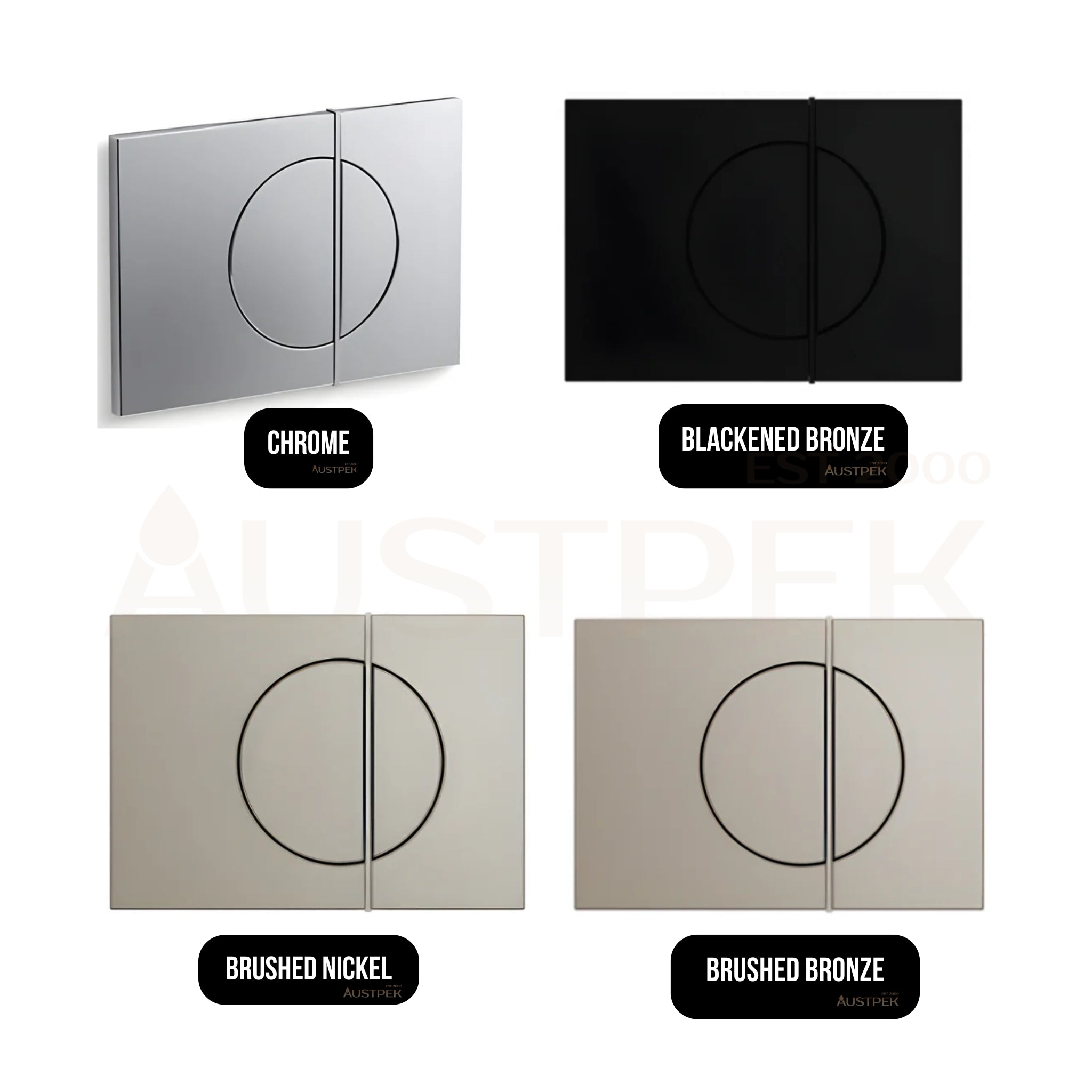 KOHLER NOTE MECHANICAL FLUSH PLATE 225MM BLACKENED BRONZE