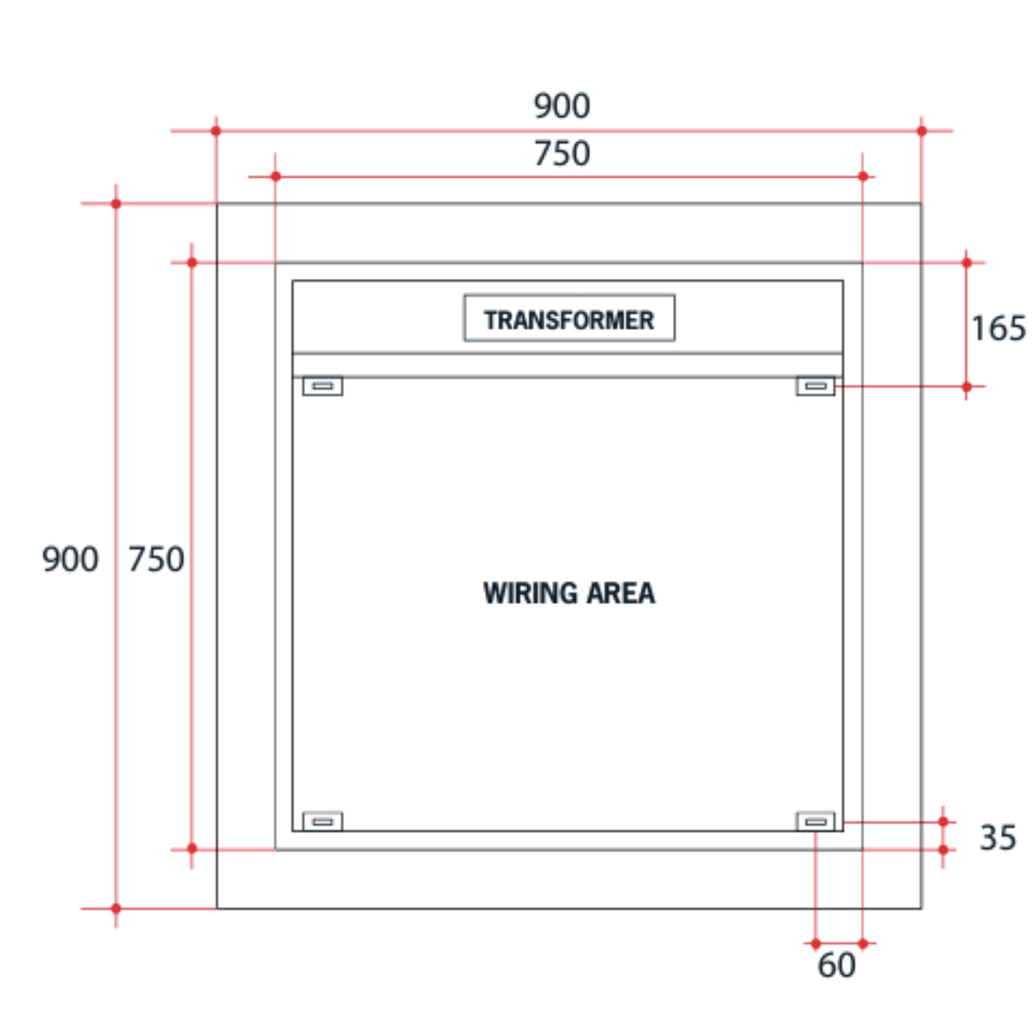 THERMOGROUP ABLAZE PREMIUM S RANGE BACK-LIT MIRROR 900MM