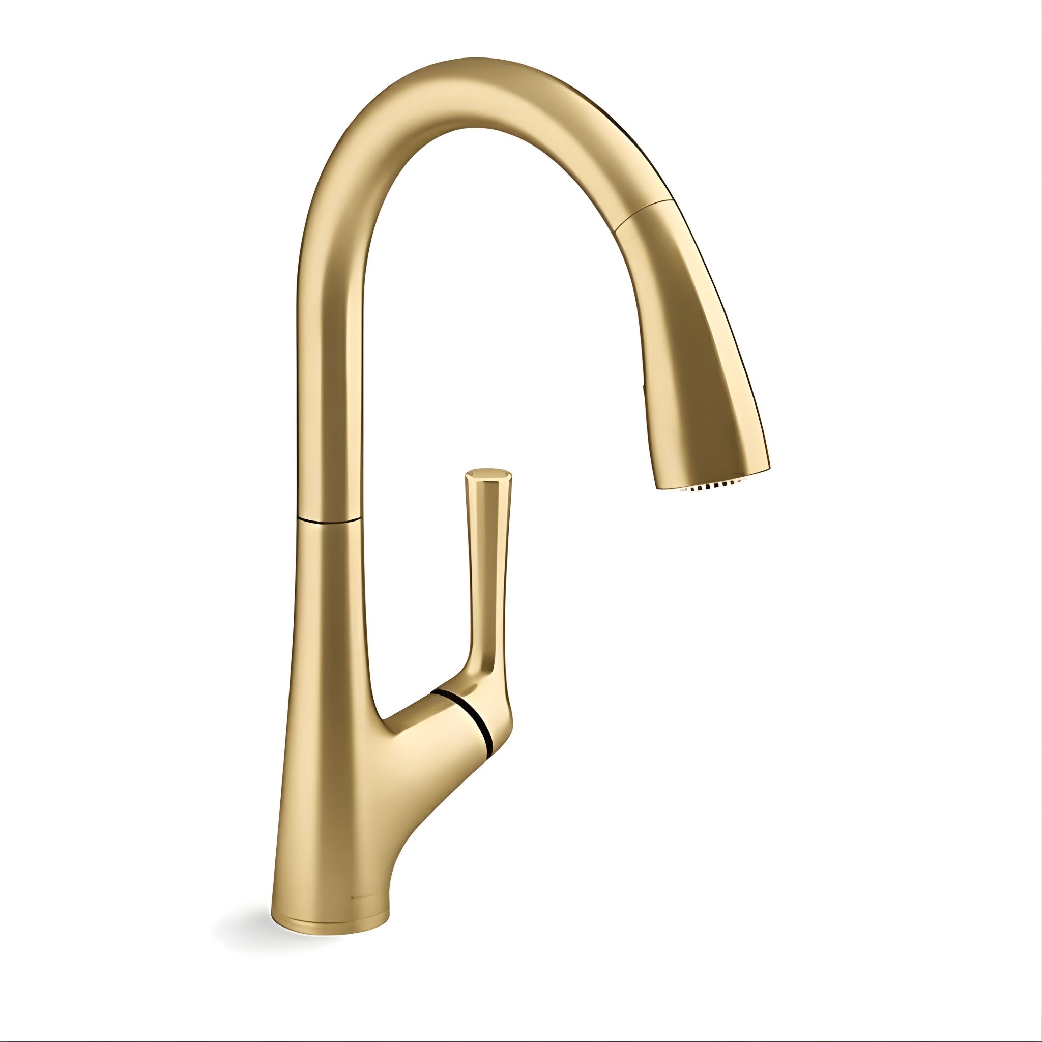 KOHLER MALLECO TOUCHLESS PULL-DOWN KITCHEN MIXER 388MM BRUSHED BRASS