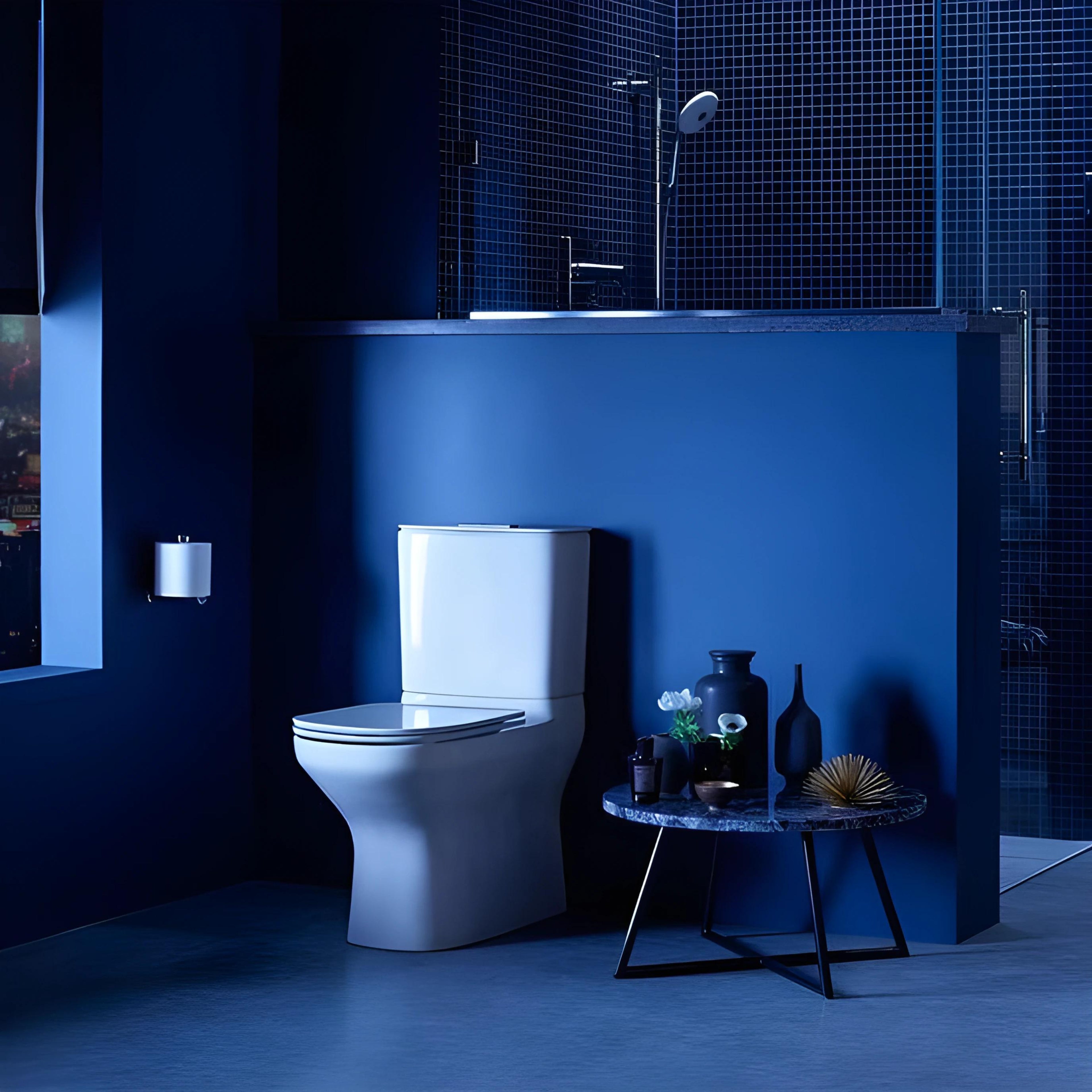 KOHLER MODERNLIFE BACK TO WALL TOILET SUITE WITH ELITE SEAT W/ NIGHTLIGHT GLOSS WHITE