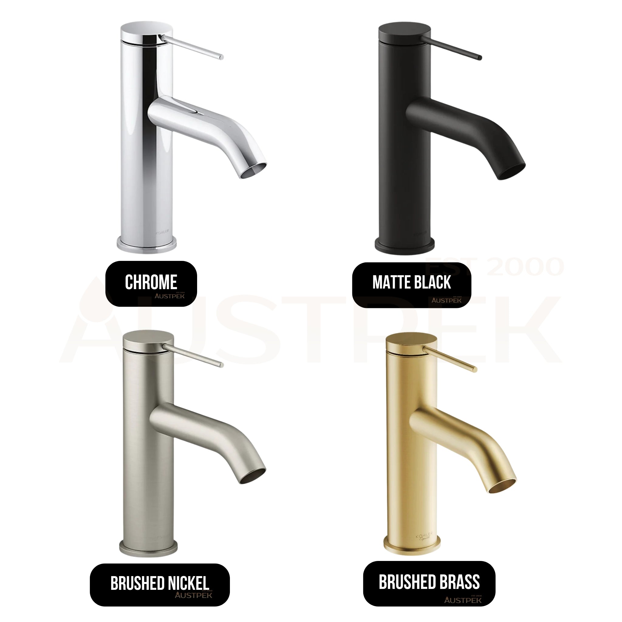 KOHLER COMPONENTS BASIN MIXER 178MM BRUSHED BRASS