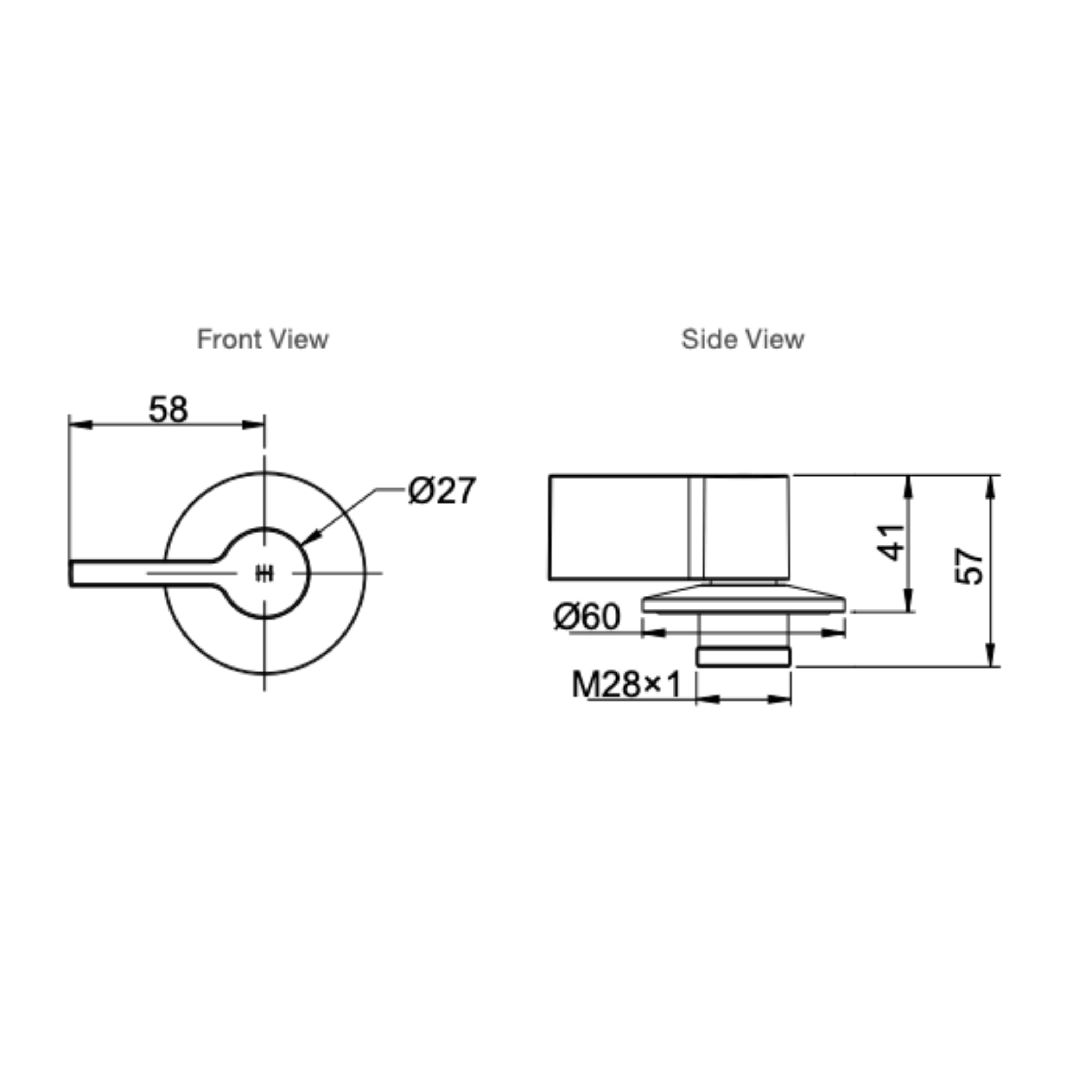 KOHLER COMPONENTS WALL TOP ASSEMBLY DUAL LEVER HANDLE MATTE BLACK