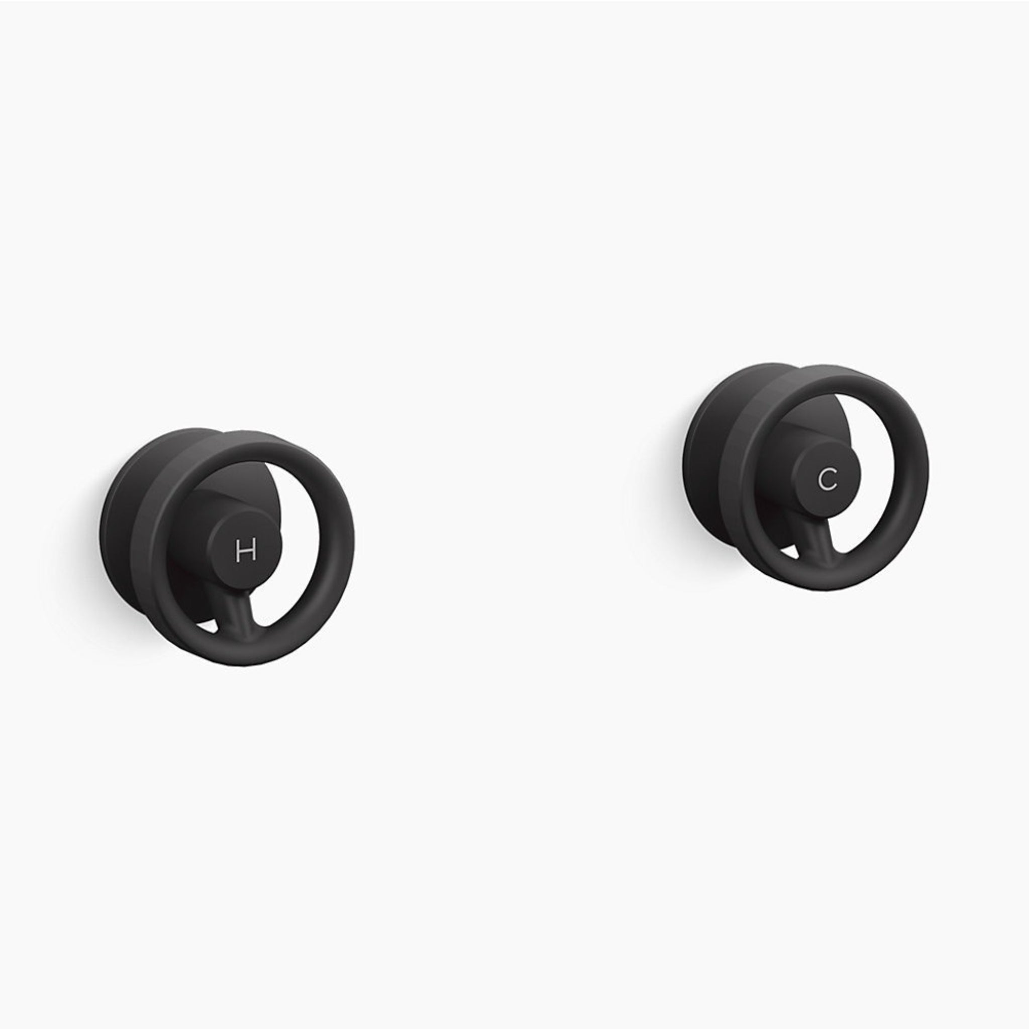 KOHLER COMPONENTS WALL TOP ASSEMBLY DUAL HANDLE MATTE BLACK