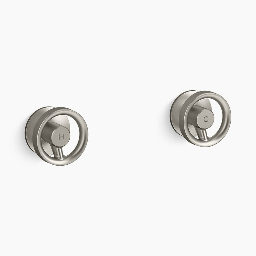 KOHLER COMPONENTS WALL TOP ASSEMBLY INDUSTRIAL HANDLE WITH INWALL VALVE COMPLETE KIT BRUSHED NICKEL