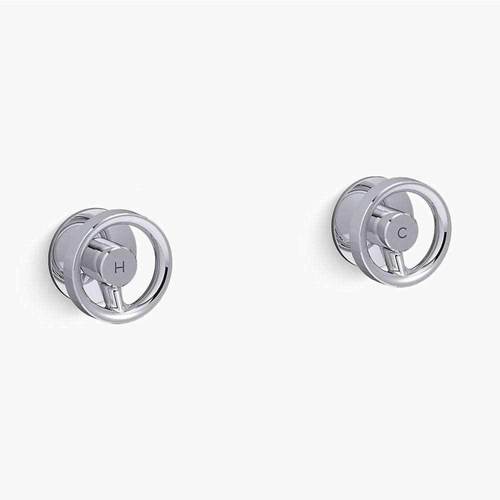 KOHLER COMPONENTS WALL TOP ASSEMBLY INDUSTRIAL HANDLE WITH INWALL VALVE COMPLETE KIT CHROME