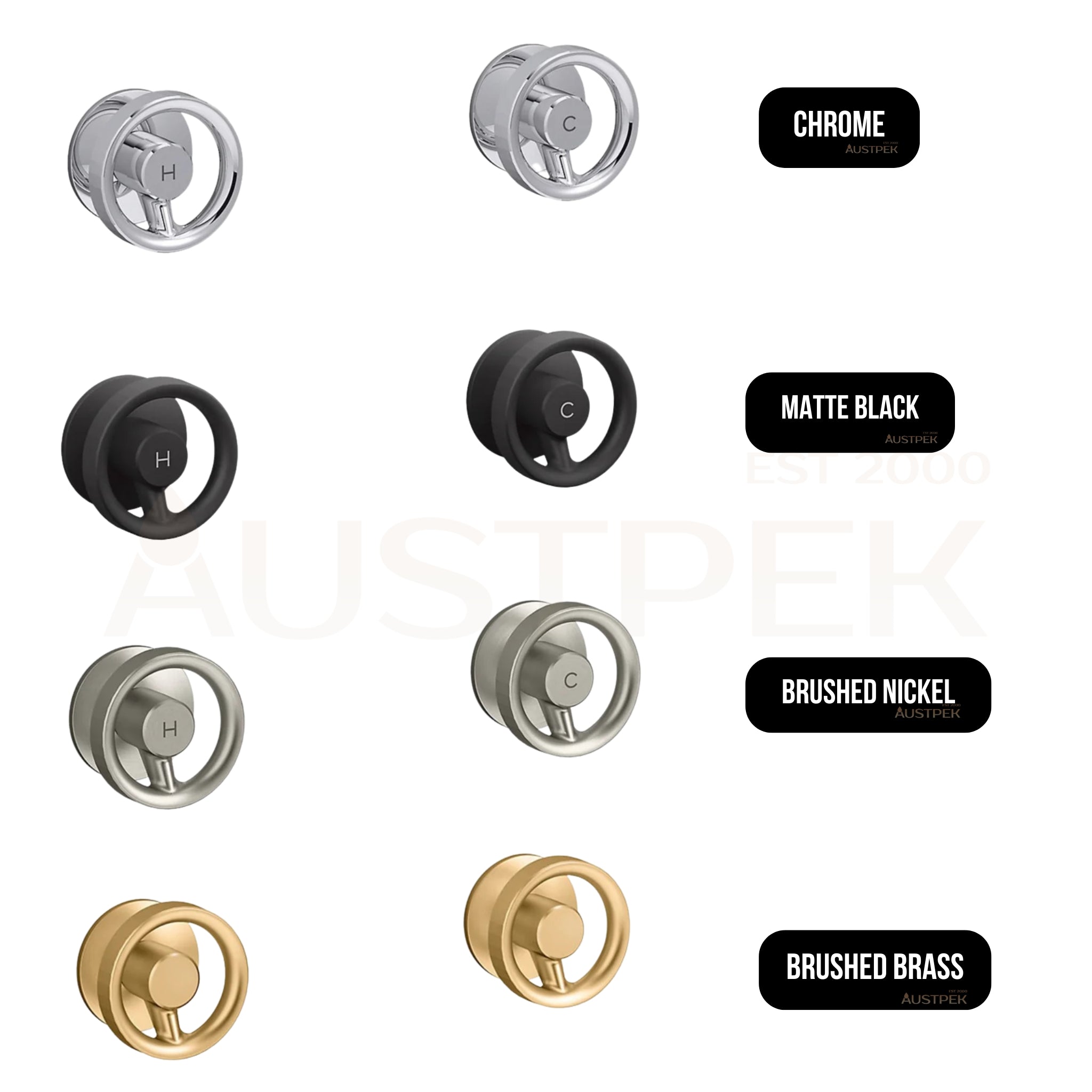 KOHLER COMPONENTS WALL TOP ASSEMBLY INDUSTRIAL HANDLE WITH INWALL VALVE COMPLETE KIT CHROME
