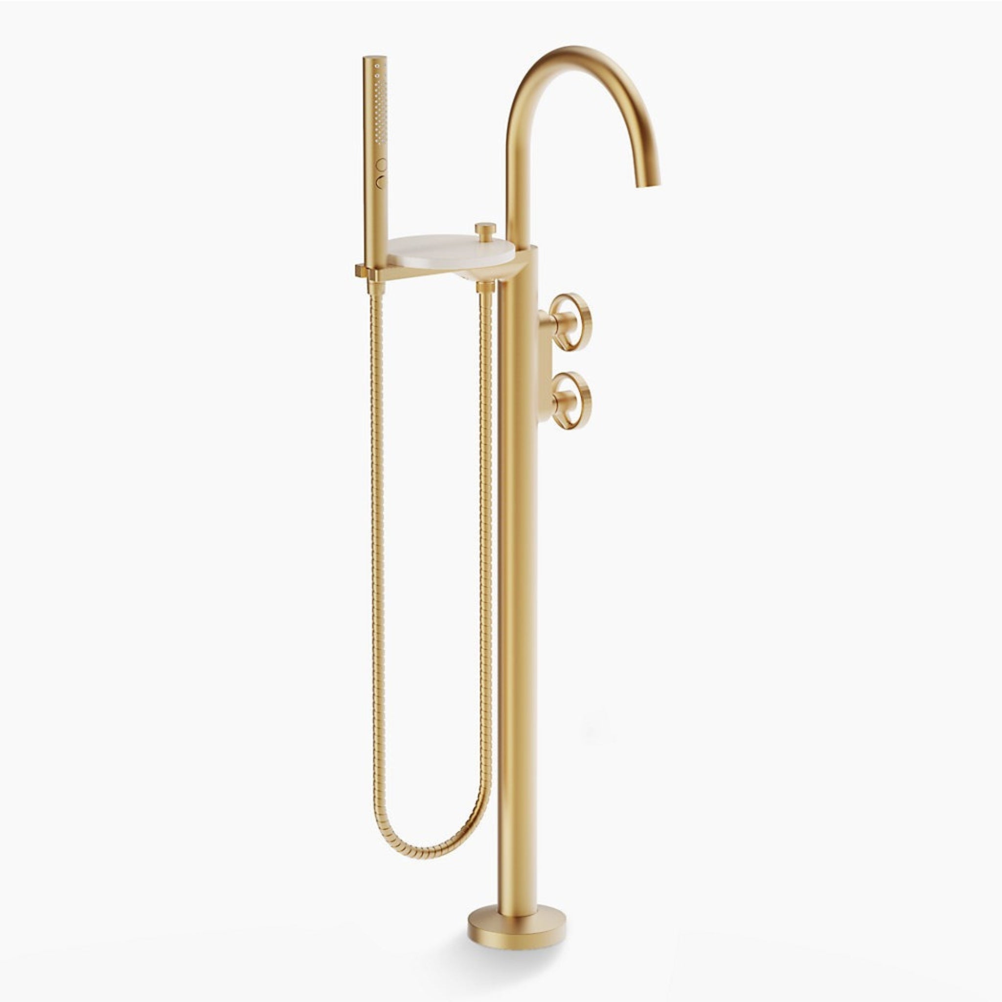 KOHLER COMPONENTS FREESTANDING BATH MIXER BRUSHED BRASS