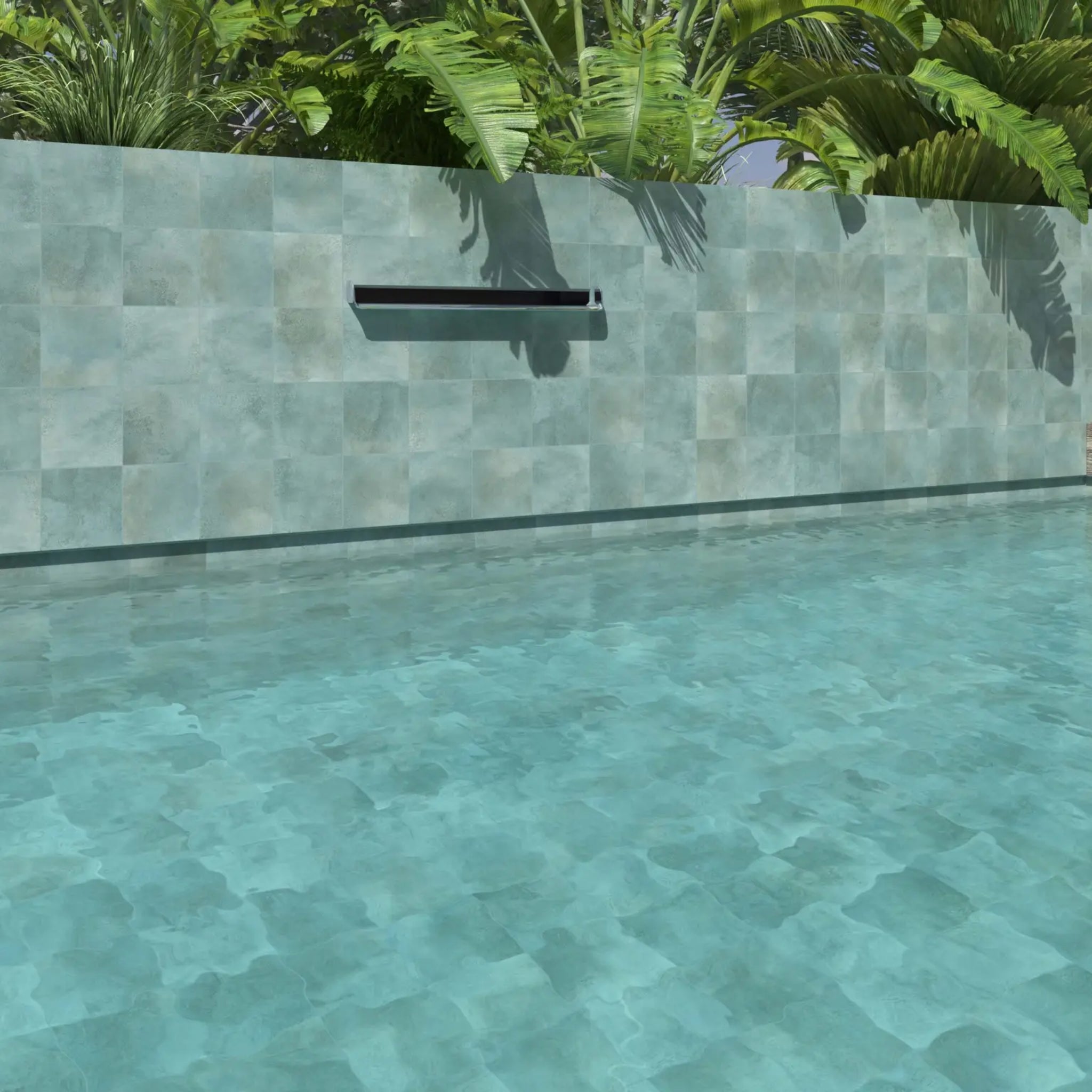 ELITE IMPORTERS GREENLAND TEAL ANTI SLIP 147X147MM SQUARE TILE (PER BOX)