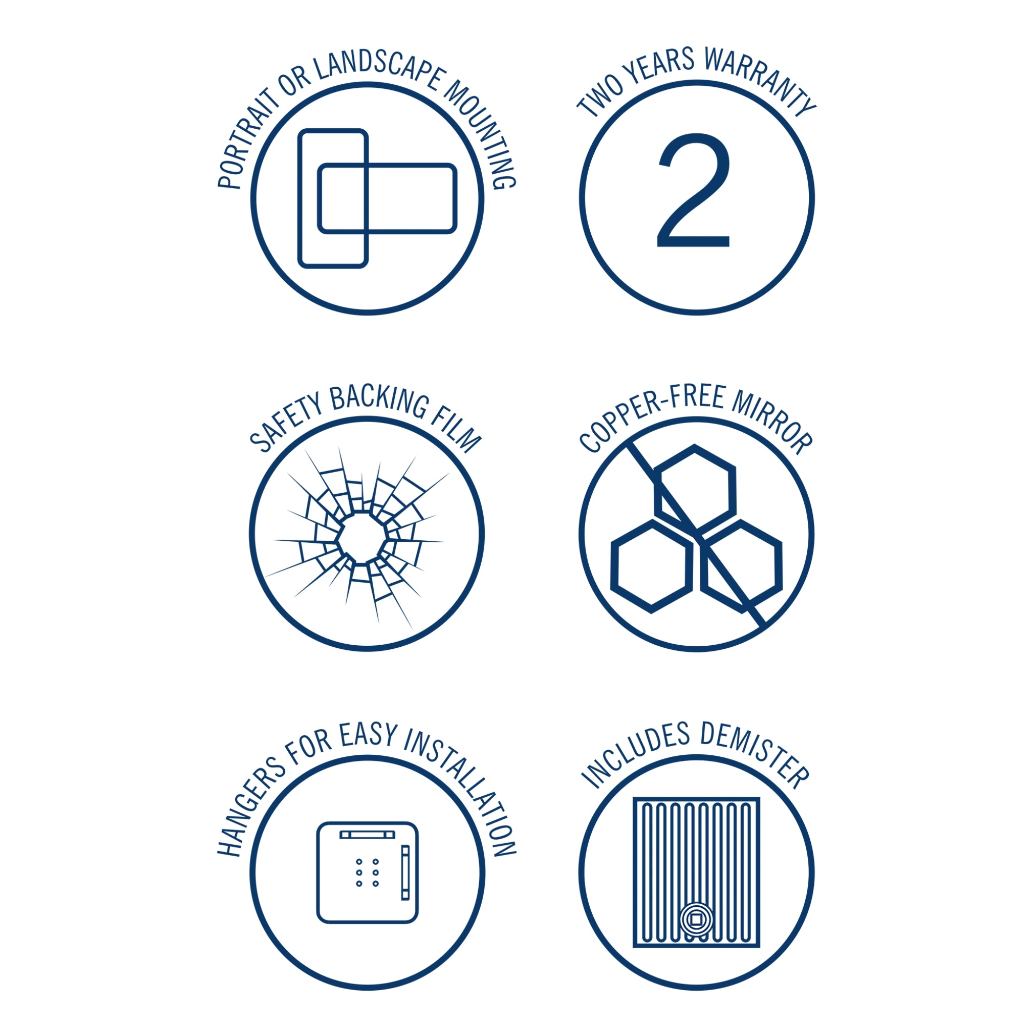 THERMOGROUP ABLAZE RECTANGLE POLISHED EDGE MIRROR WITH DEMISTER 900X1500MM