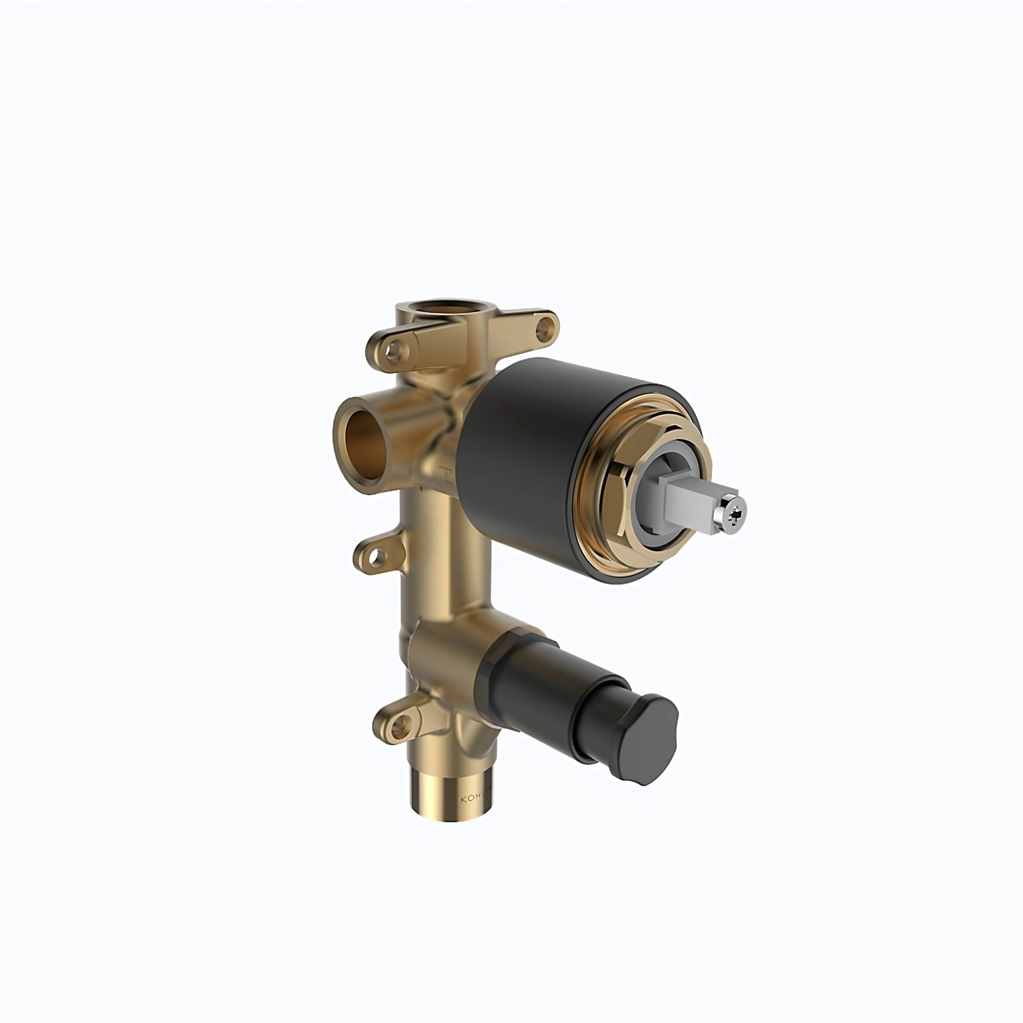 KOHLER ALEO-S SHOWER AND BATH DIVERTER MIXER 100MM MATTE BLACK
