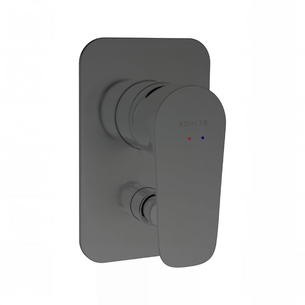 KOHLER ALEO-S SHOWER AND BATH DIVERTER MIXER FULL KIT 100MM MATTE BLACK