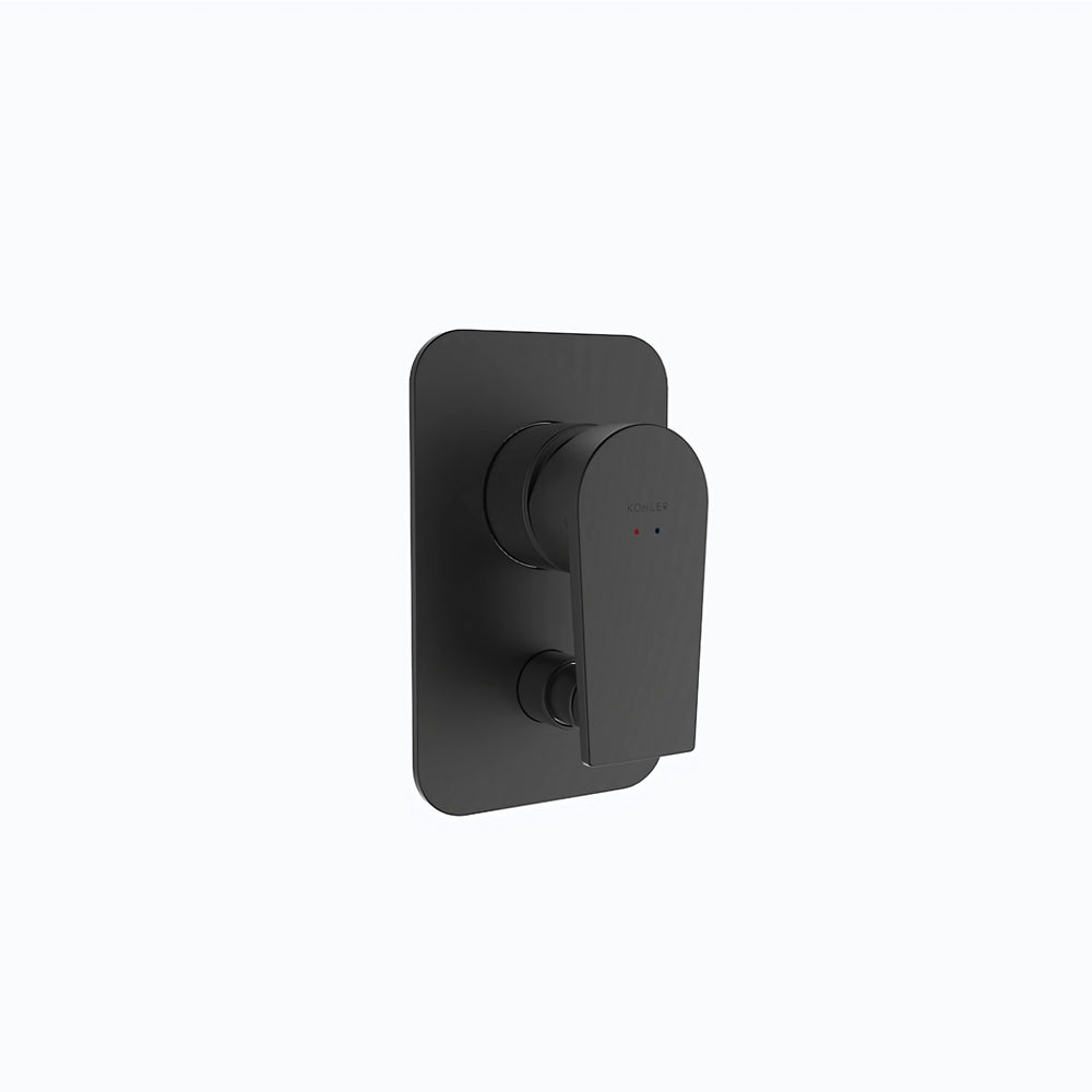KOHLER TAUT SHOWER AND BATH DIVERTER MIXER FULL KIT 100MM MATTE BLACK