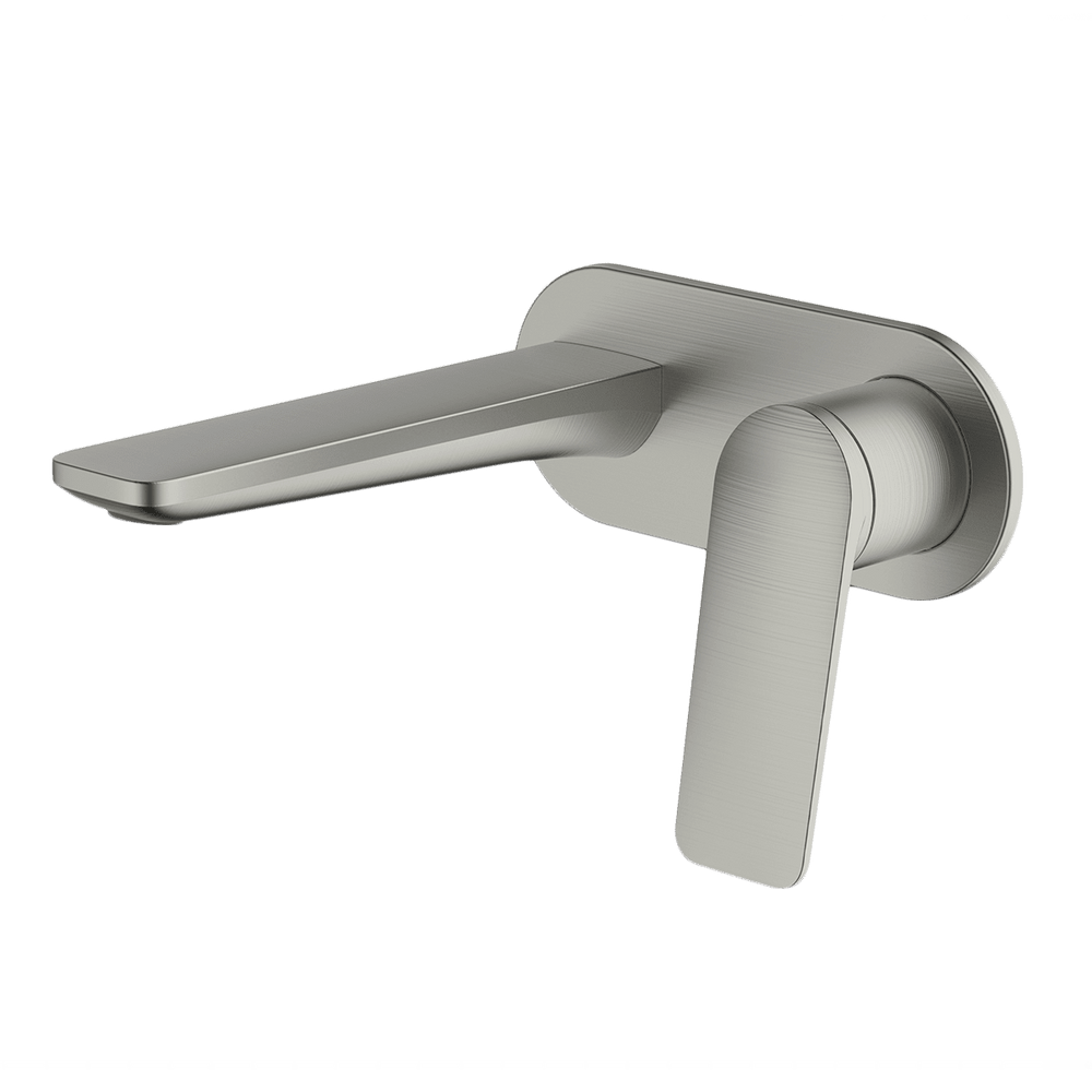 GARETH ASHTON VELA WALL BASIN / BATH MIXER SET 165MM BRUSHED NICKEL