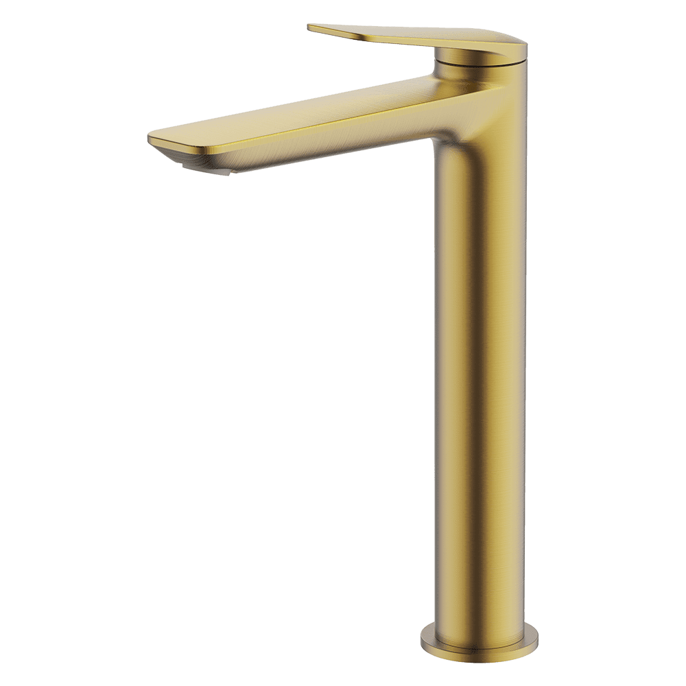 GARETH ASHTON VELA TALL BASIN MIXER BRUSHED BRASS