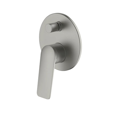 GARETH ASHTON VELA WALL MIXER WITH DIVERTER BRUSHED NICKEL