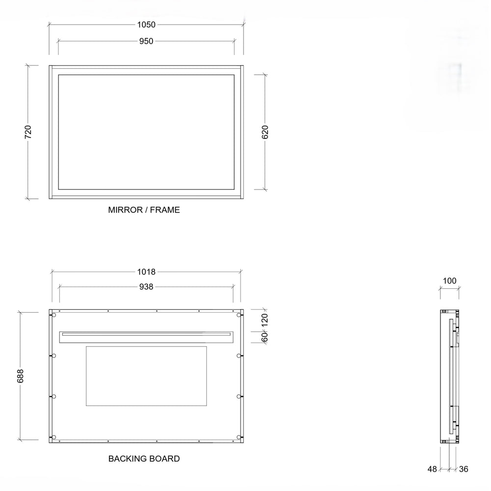 TIMBERLINE HALIFAX FRAMED CUSTOM MIRROR (ALL SIZING)